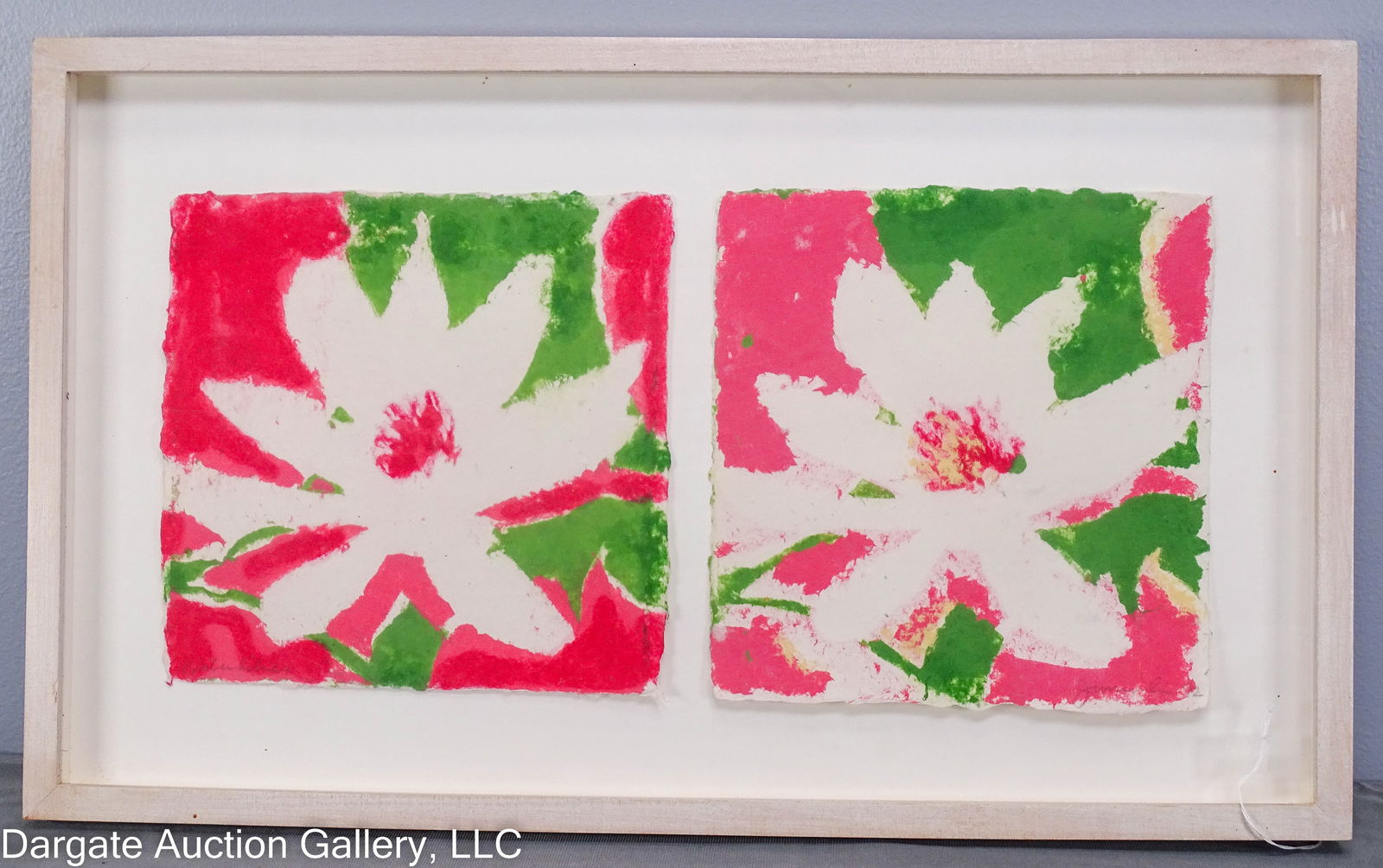 ROBERT JURSINSKI PAPER PULP WATERLILIES PAINTING (1 of 5)