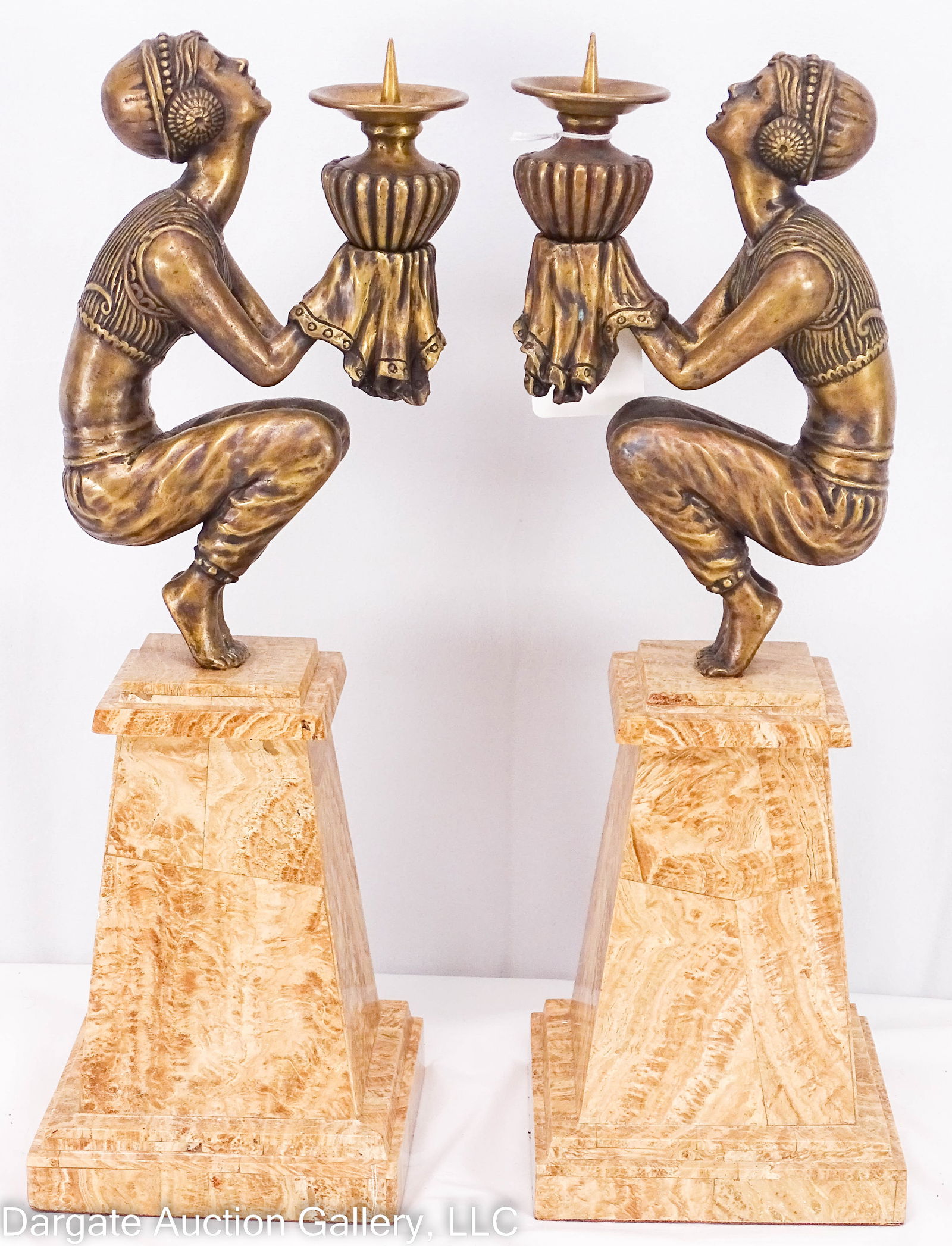 PR ART DECO OBLIVION CANDLESTICKS AFTER G GUVERNET (1 of 6)