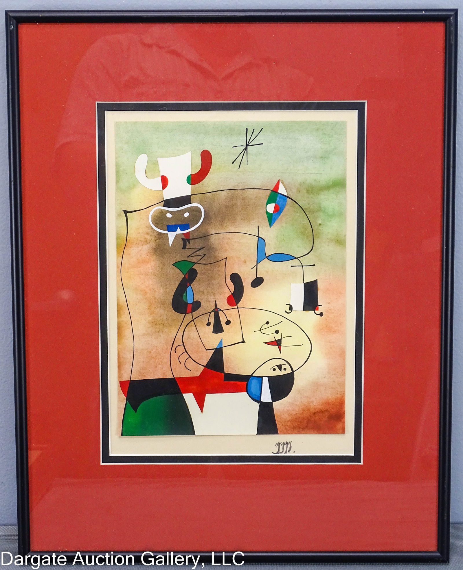 JOAN MIRO ABSTRACT COLORED LITHOGRAPH (1 of 5)