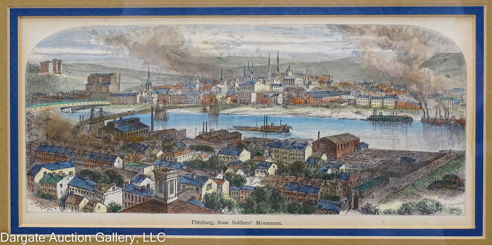 HARPER'S WEEKLY PITTSBURGH FROM SOLDIER'S MONUMENT (1 of 5)