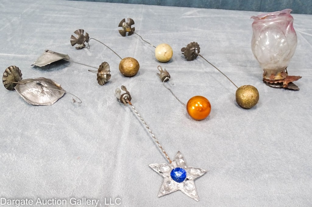 19TH CEN CHRISTMAS TREE CANDLEHOLDERS WEIGHTED (1 of 12)