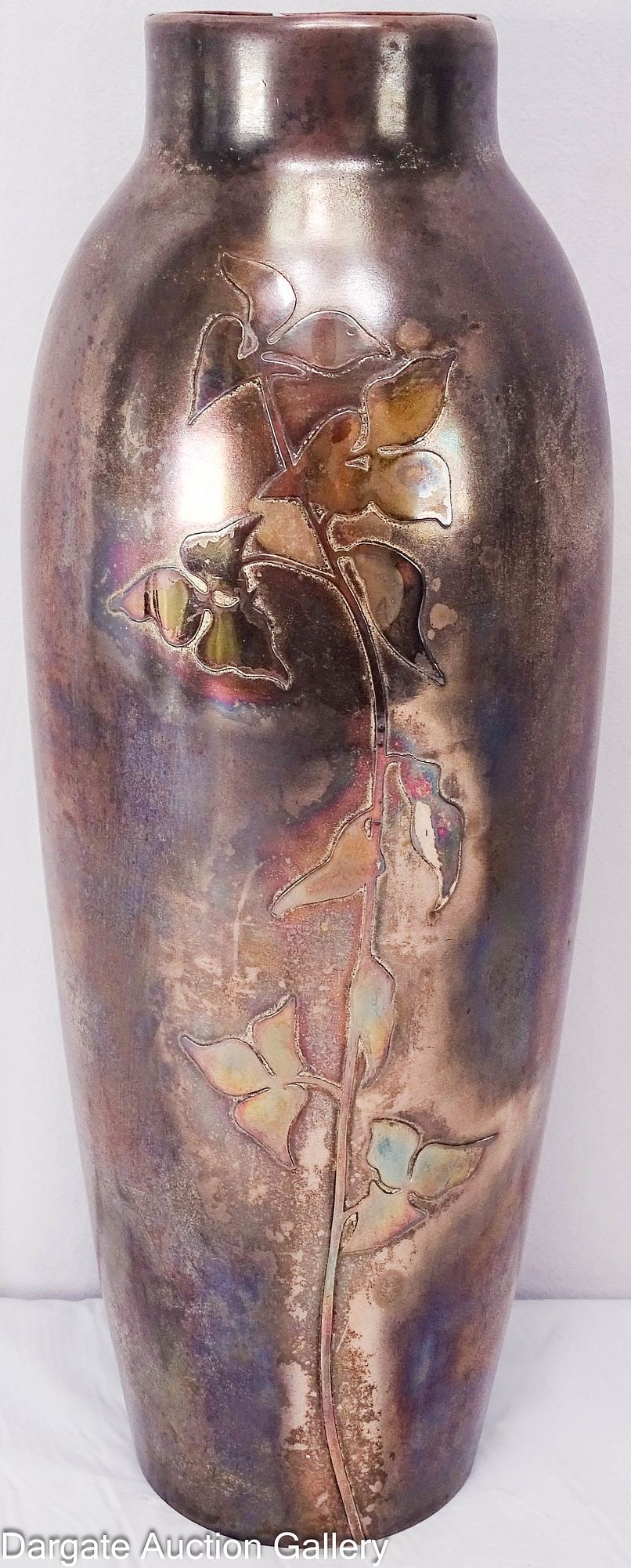 HEINTZ STERLING ON BRONZE VASE (1 of 7)