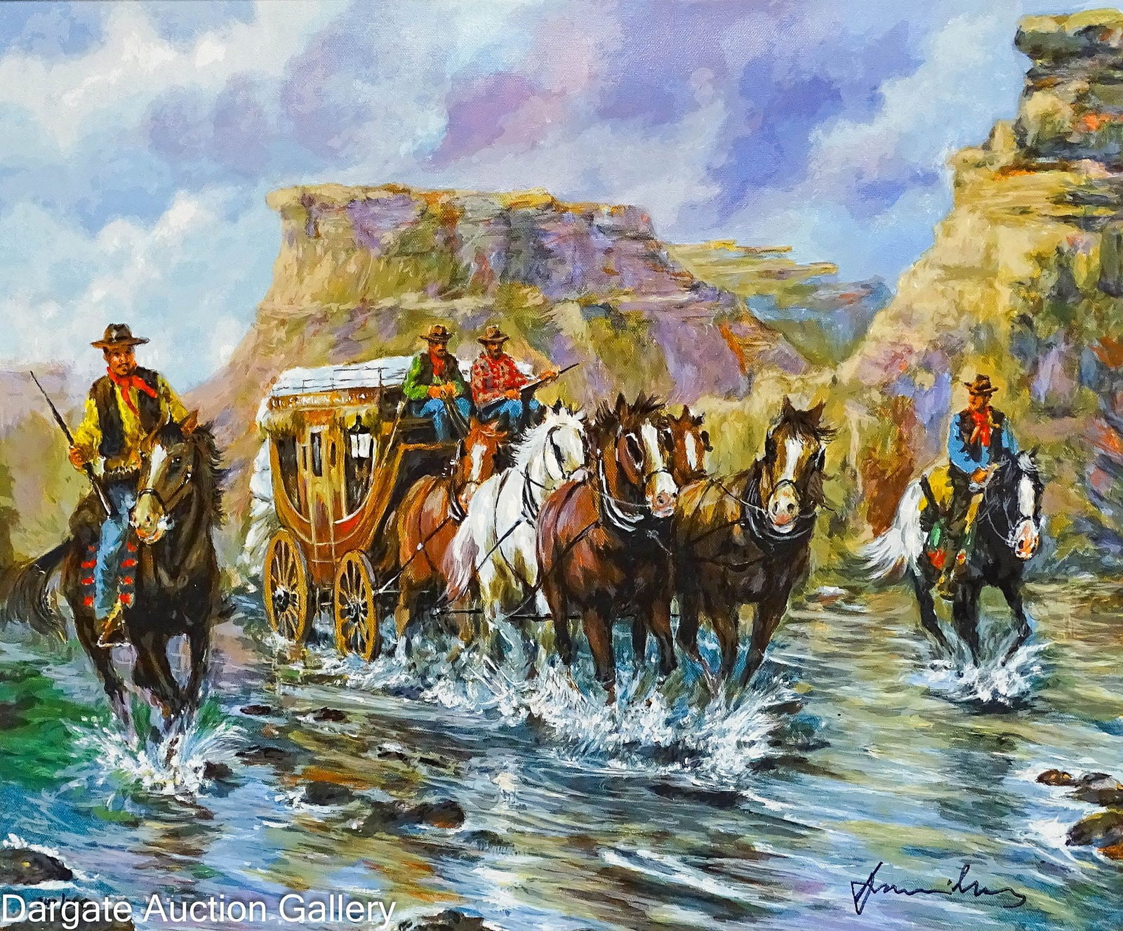 AMERICO MAKK SERIGRAPH ON CANVAS FRONTIER (1 of 7)