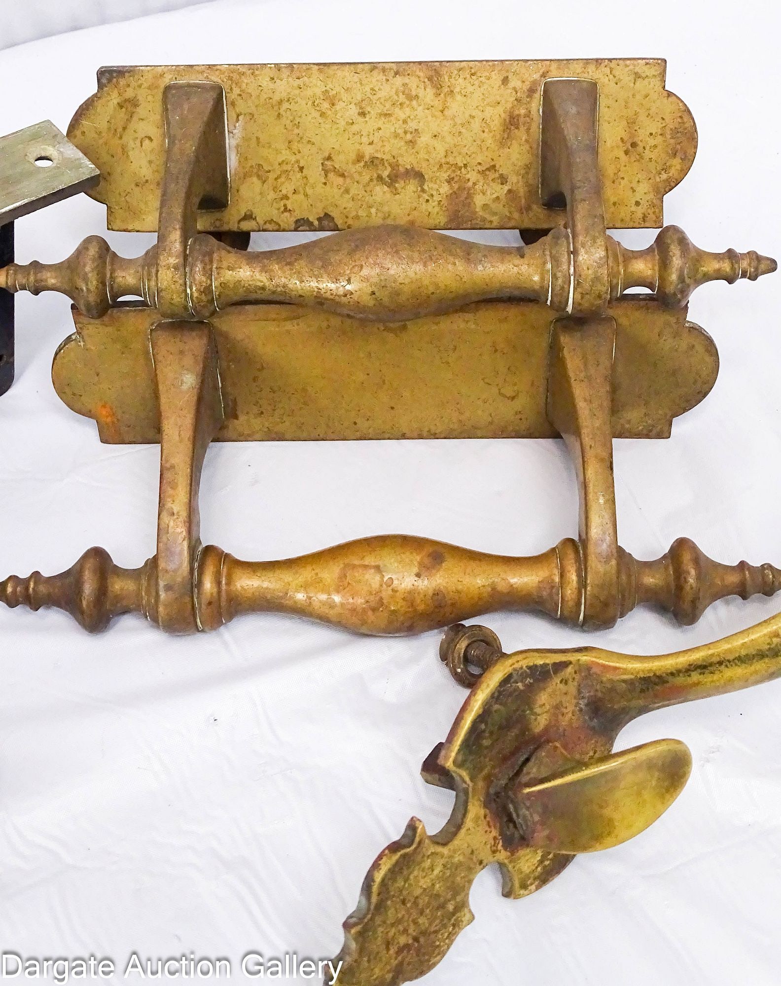 (5) ASSORTED BRASS LOCK SETS AND PULLS - 4