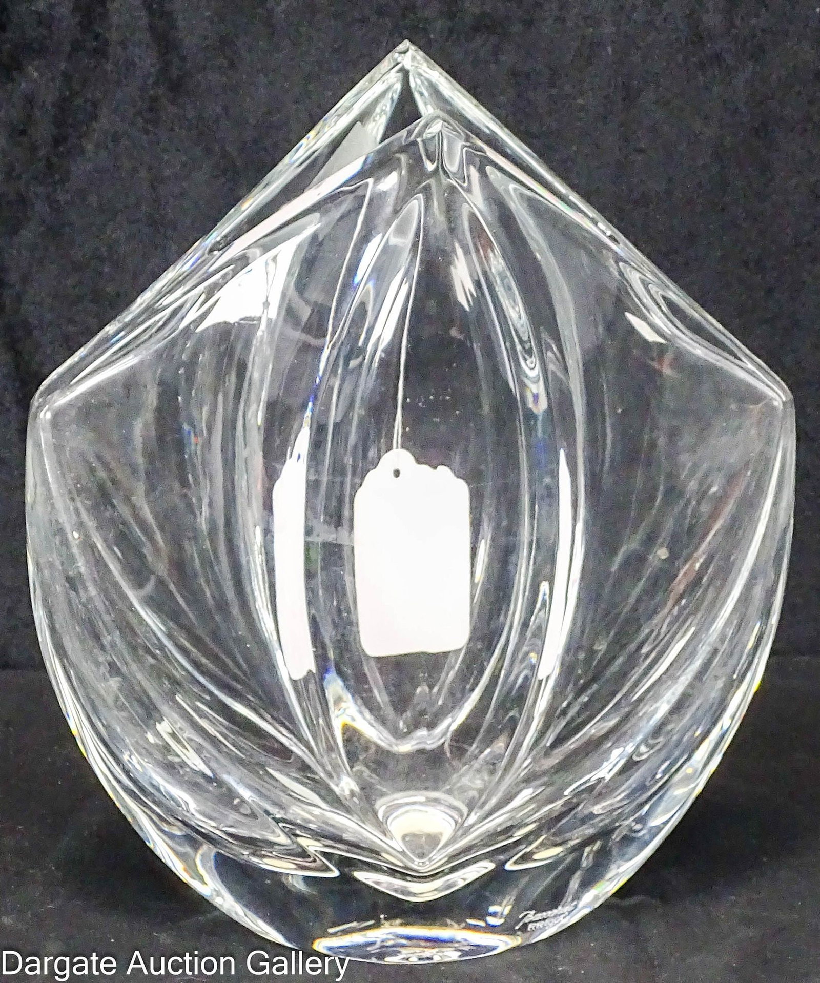 ROBERT RIGOT FOR BACCARAT BAGATELLE CRYSTAL ROSE: Crystal rose designed by sculptor Robert Rigot. Marked on the bottom front [Baccarat R. Rigot] and marked [Baccarat France] on the bottom / Dimensions: 8.75" H x 8" W x 4" D