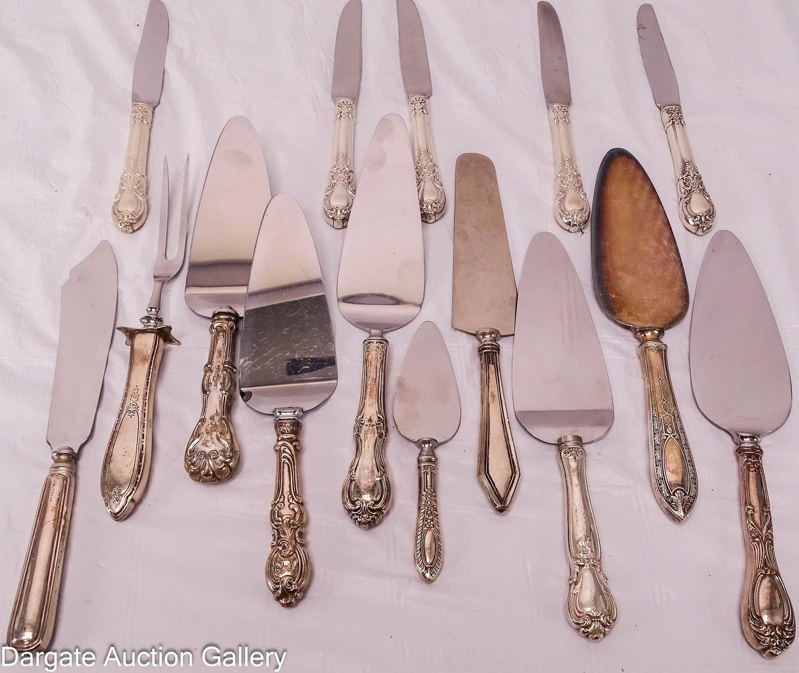 (15) STERLING HANDLED KNIVES AND SERVING PIECES (1 of 4)