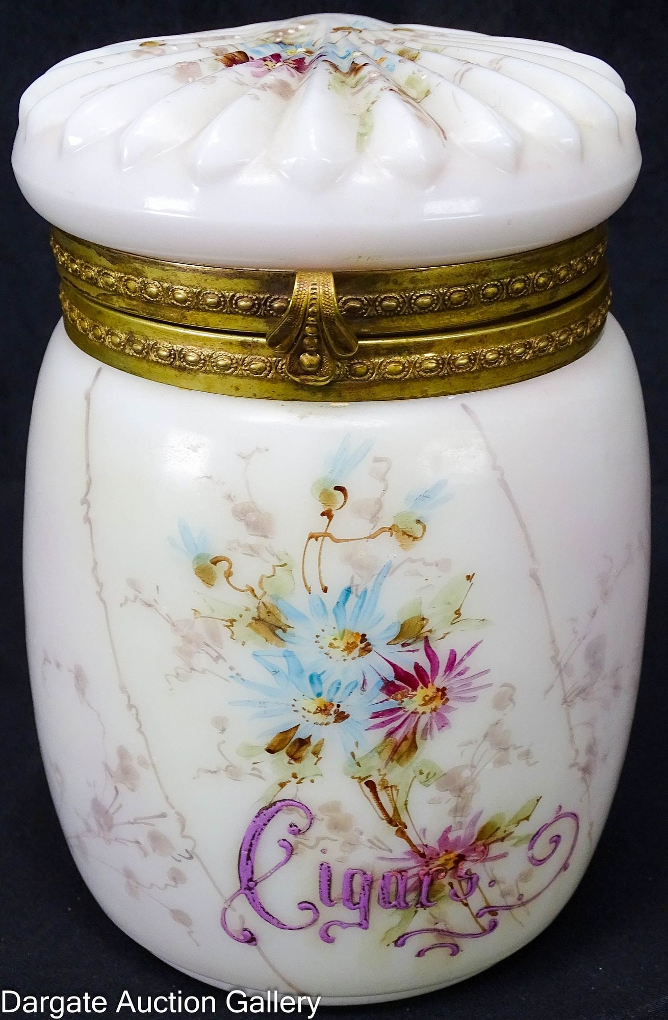 CF MONROE Co WAVECREST CIGAR HUMIDOR with FLOWERS (1 of 7)