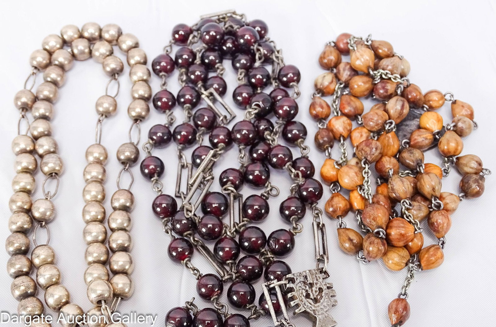 (3) ASSORTED ROSARIES - 5