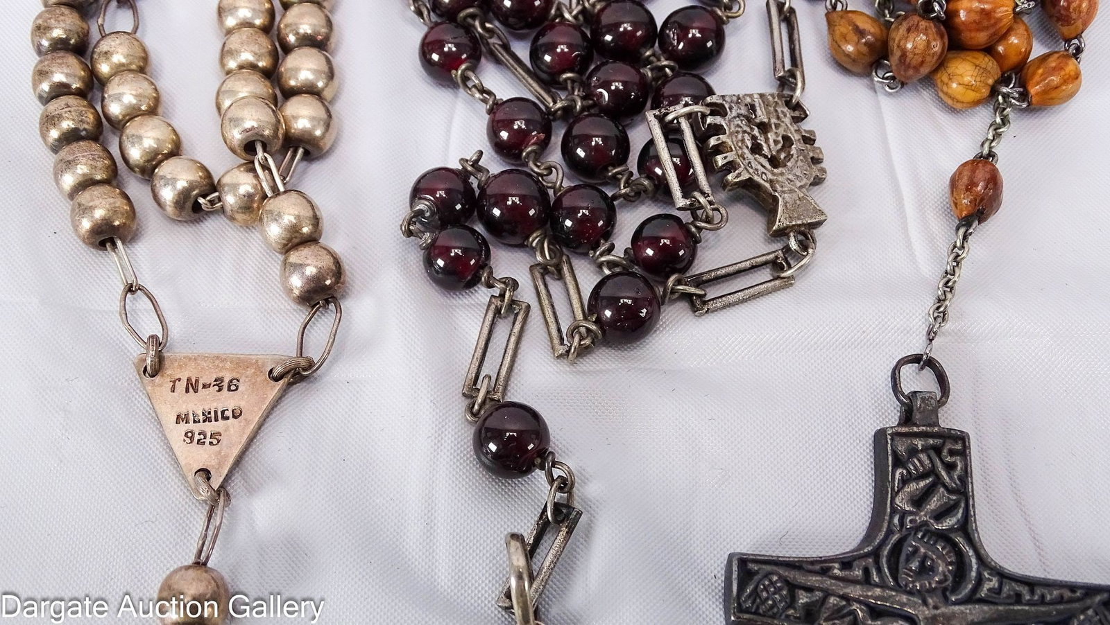 (3) ASSORTED ROSARIES - 6