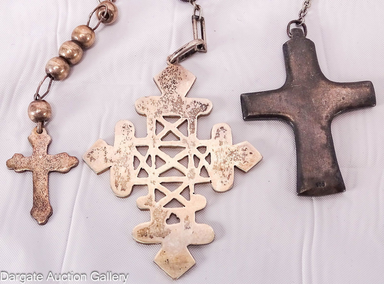 (3) ASSORTED ROSARIES - 7