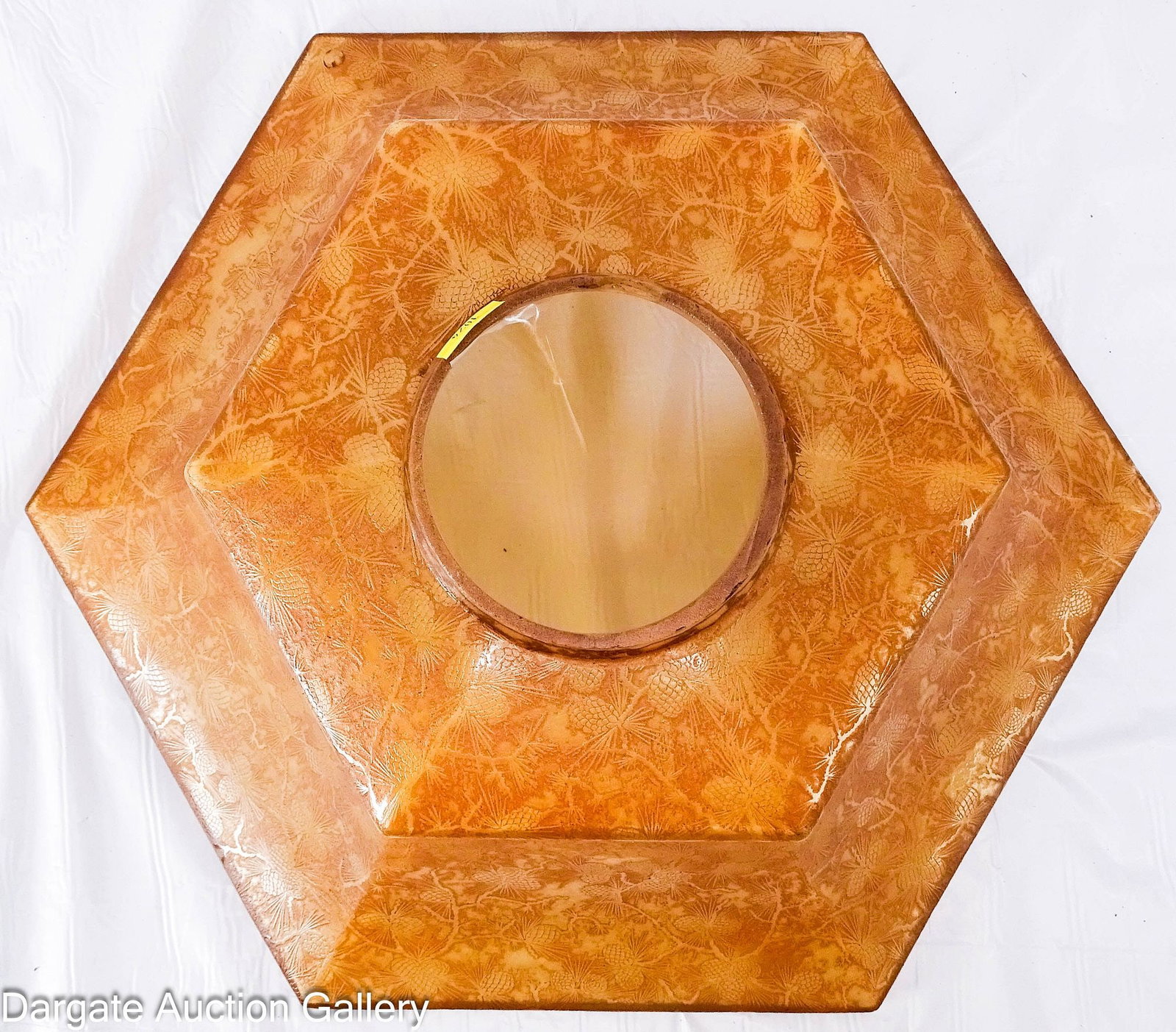 STEUBEN ATTRIBUTED HEXAGONAL GLASS TORCHIERE SHADE - 3