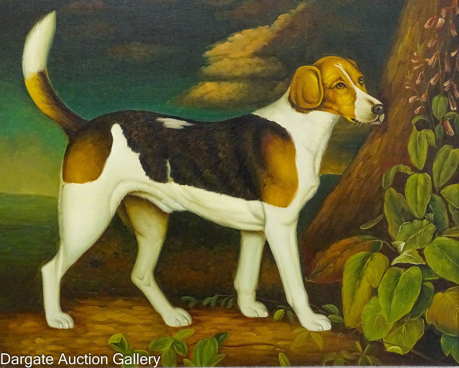 OIL ON CANVAS AFTER GEORGE STUBBS - FOXHOUND RINGWOOD (1 of 6)