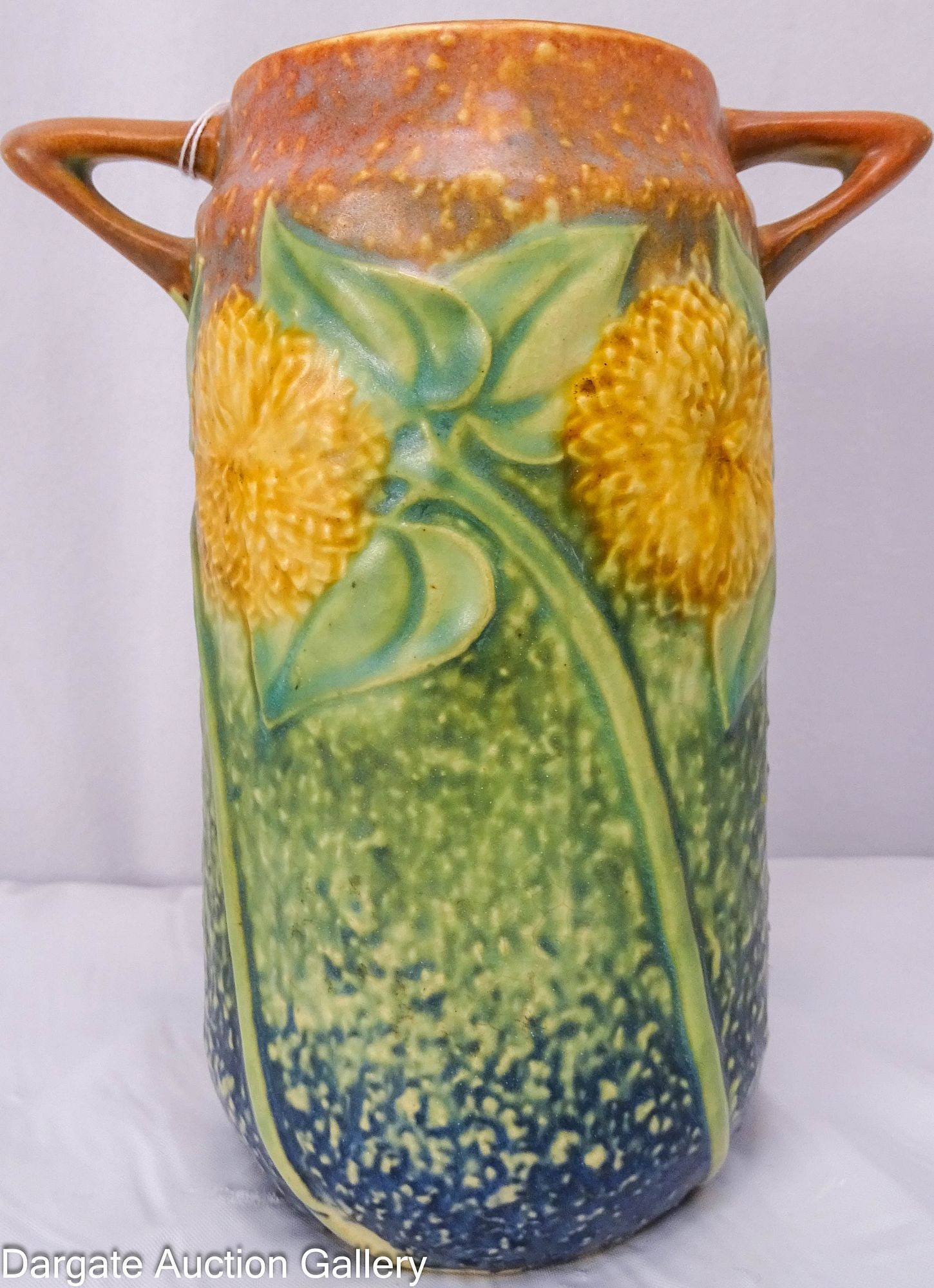 ROSEVILLE ART POTTERY SUNFLOWER VASE (1 of 6)