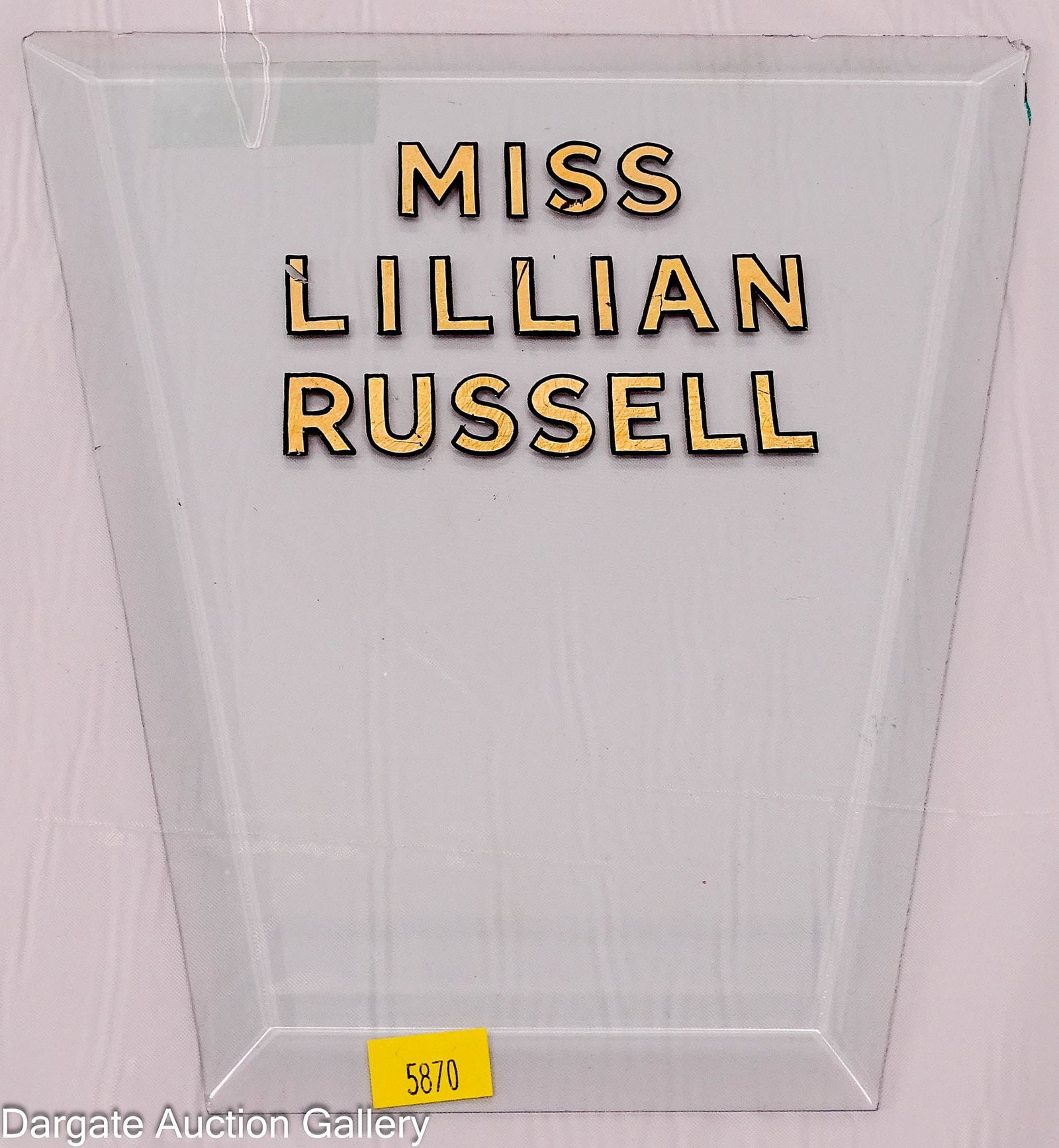 BEVELED GLASS PANEL - MISS LILLIAN RUSSELL (1 of 5)