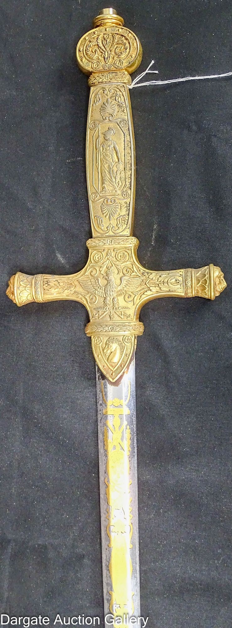 1904 NAPOLEONIC CENTENNIAL SWORD: An early replica of the sword issued to the court heralds on the coronation day of Emperor Napoleon I, December 2, 1804. This piece is believed to have been made circa 1904 for the centennial of his c