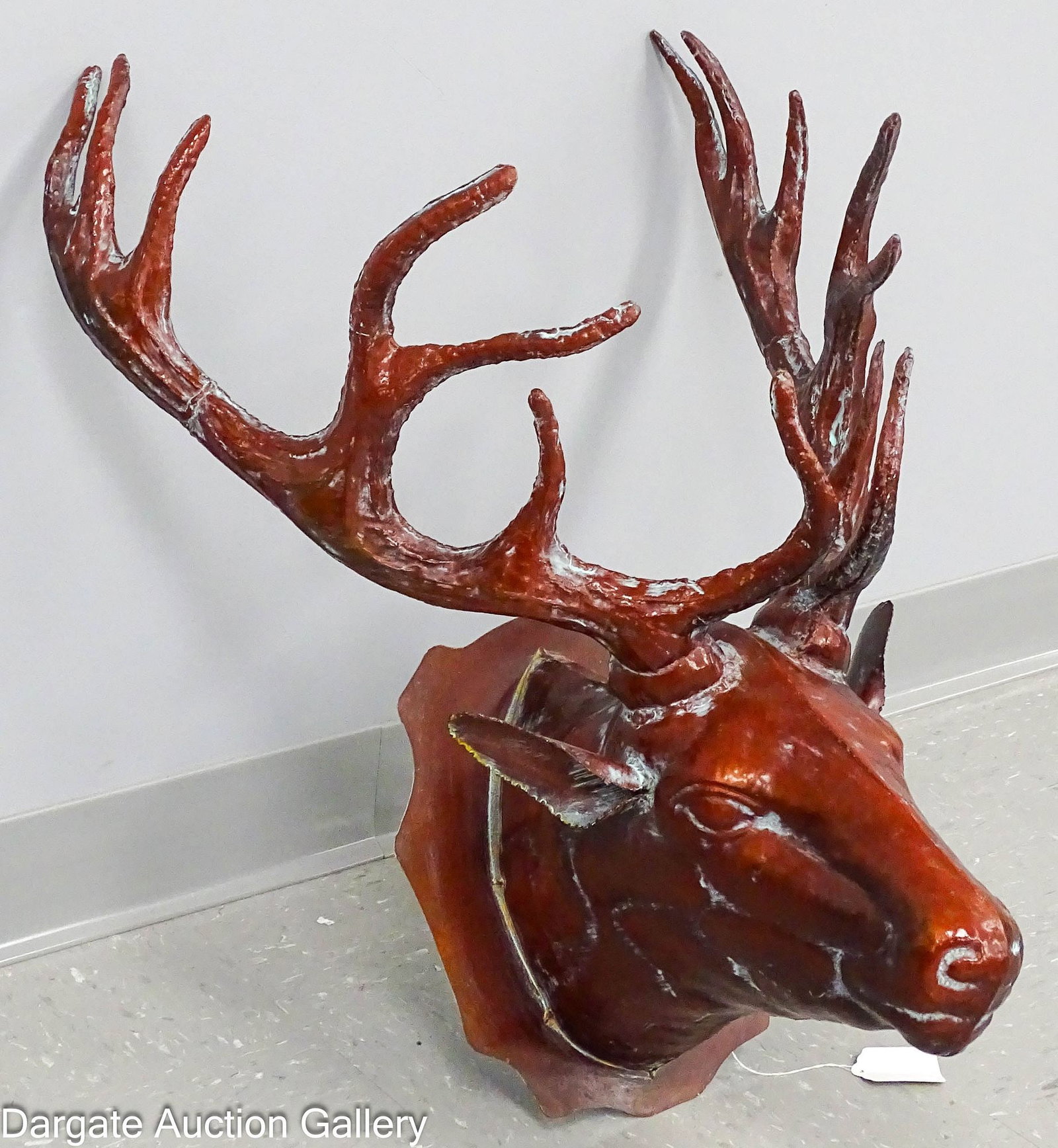 MODERN HANDMADE METAL ELK HEAD WALL MOUNT (1 of 5)