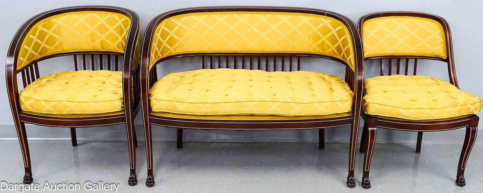 3pc FRENCH EMPIRE REVIVAL PARLOR SUITE (1 of 9)
