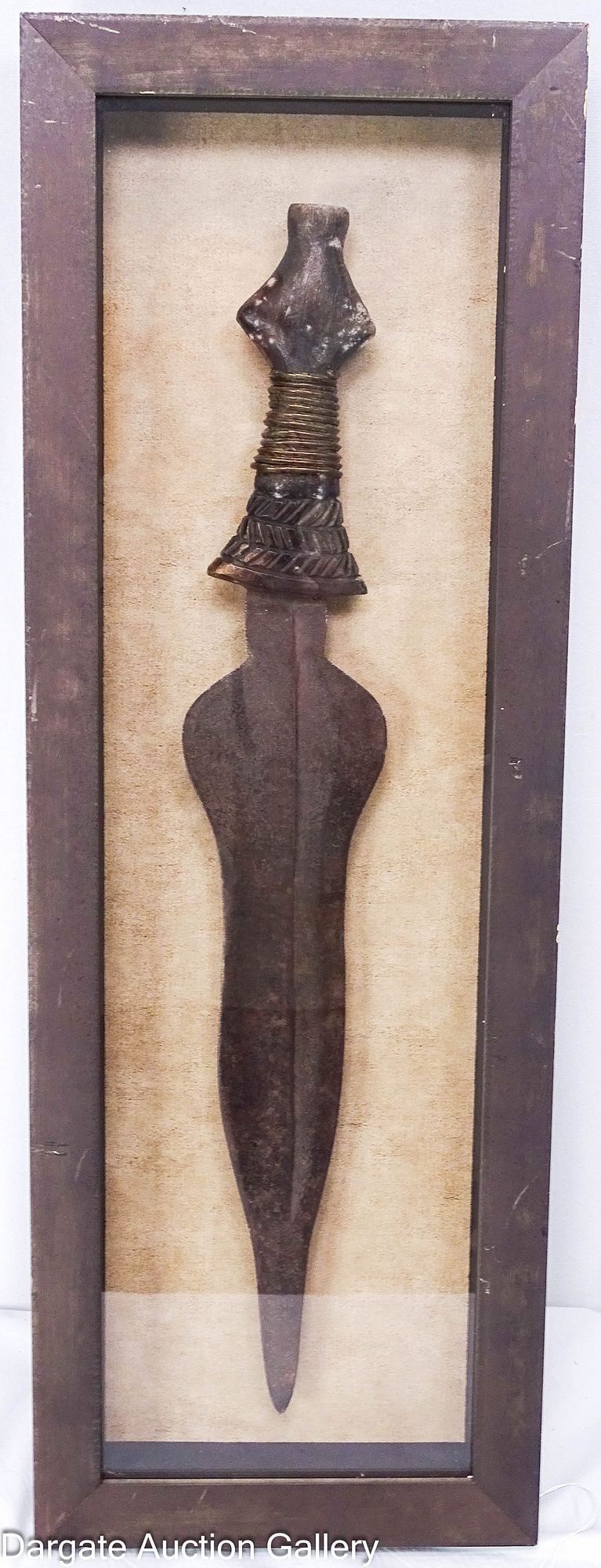 KUBA CONGOLESE KNIFE CARVED WOODEN HILT (1 of 4)