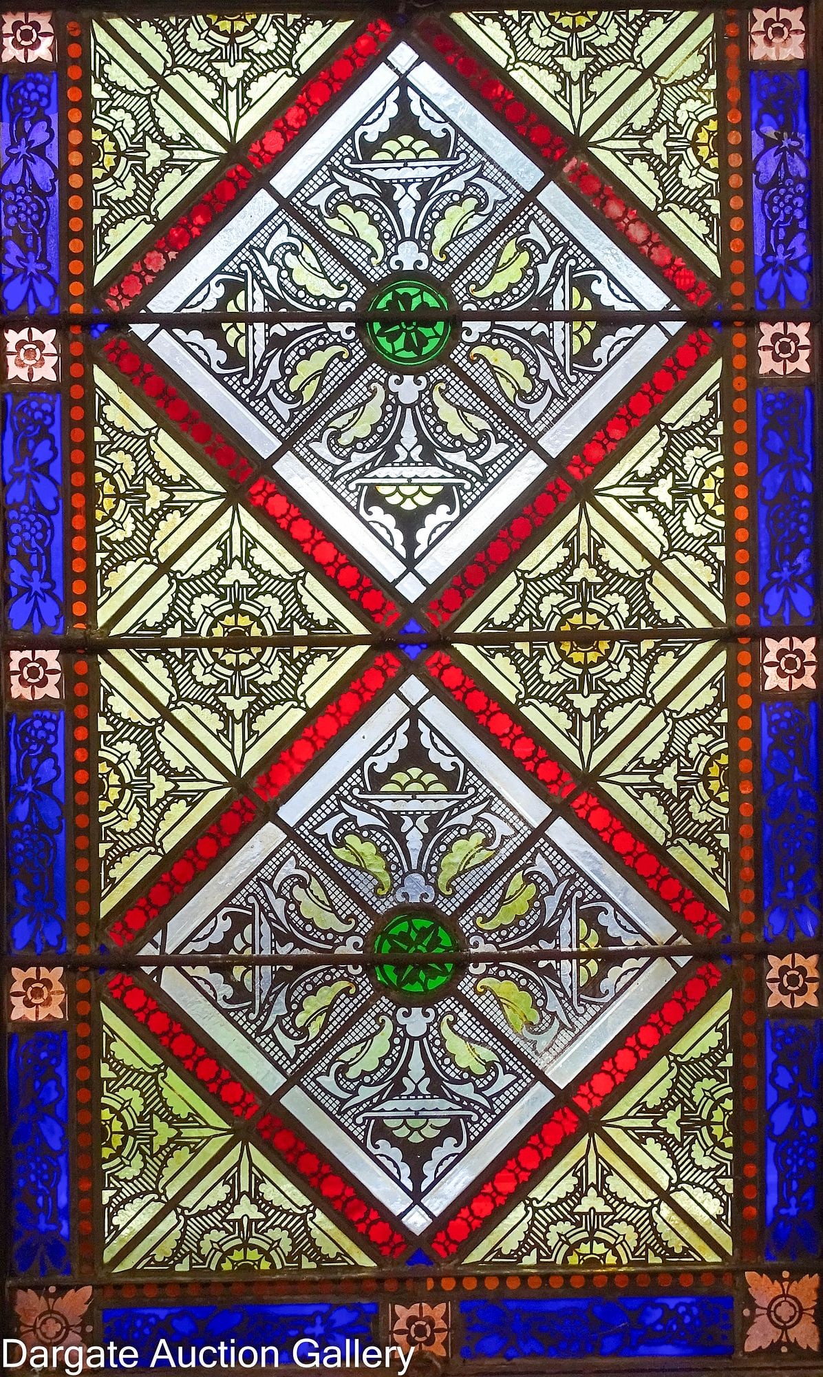 LEADED STAIN GLASS WINDOW (1 of 9)