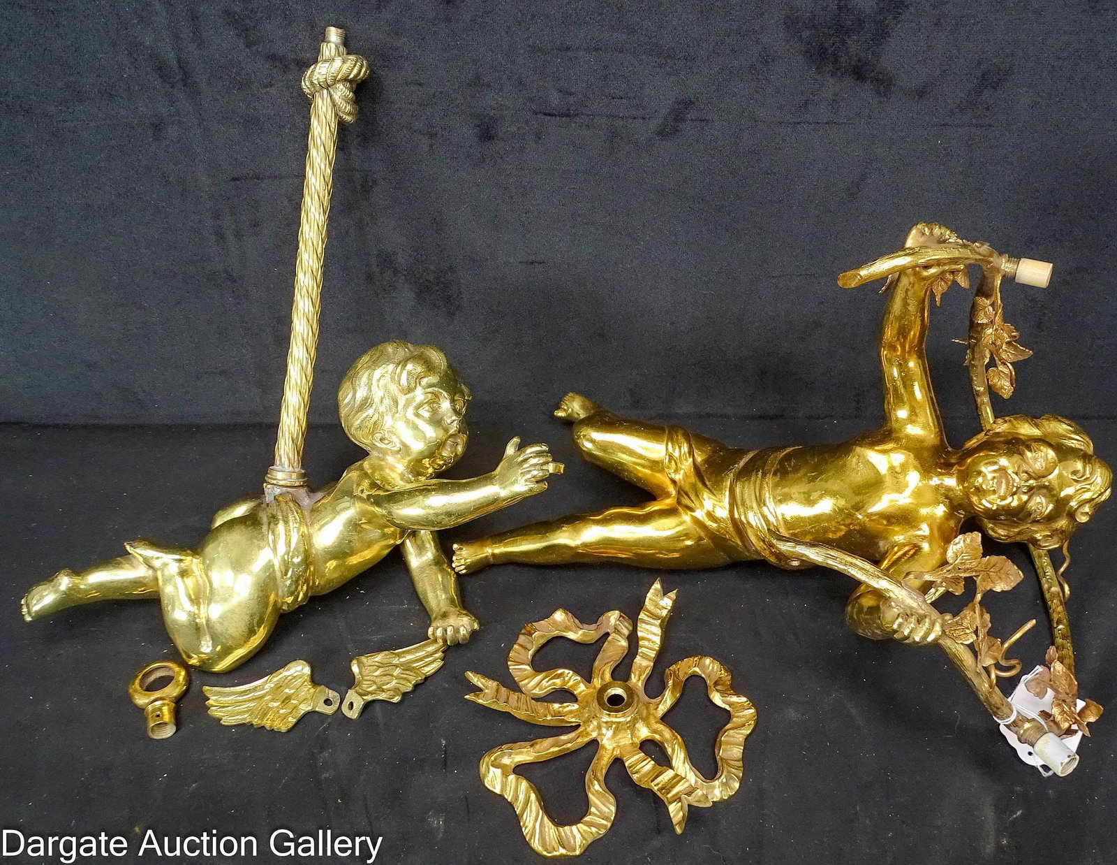 LATE 19th CENTURY FRENCH BELLE Ãƒâ€°POQUE CHERUB CHANDELIER PARTS (1 of 5)
