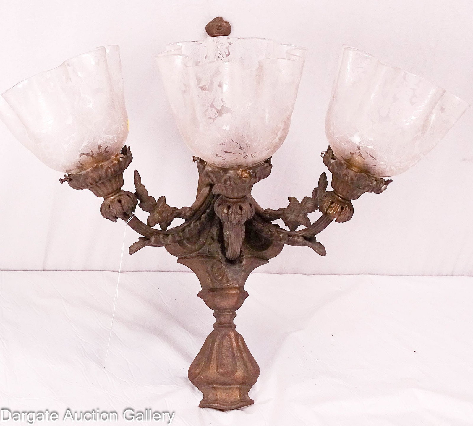 NEO-BAROQUE 3-LIGHT CAST BRONZE WALL SCONCE (1 of 6)