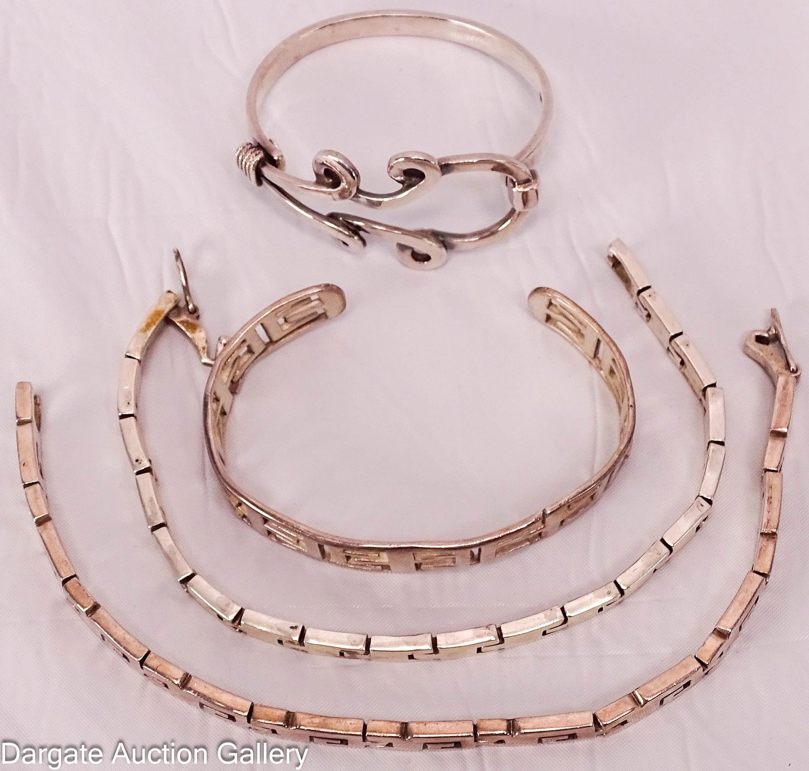(4) ASSORTED STERLING BRACELETS - 3