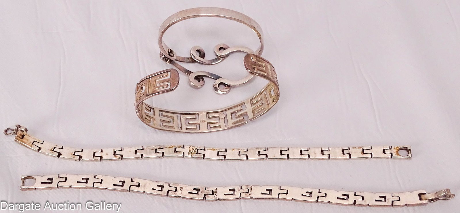 (4) ASSORTED STERLING BRACELETS - 4