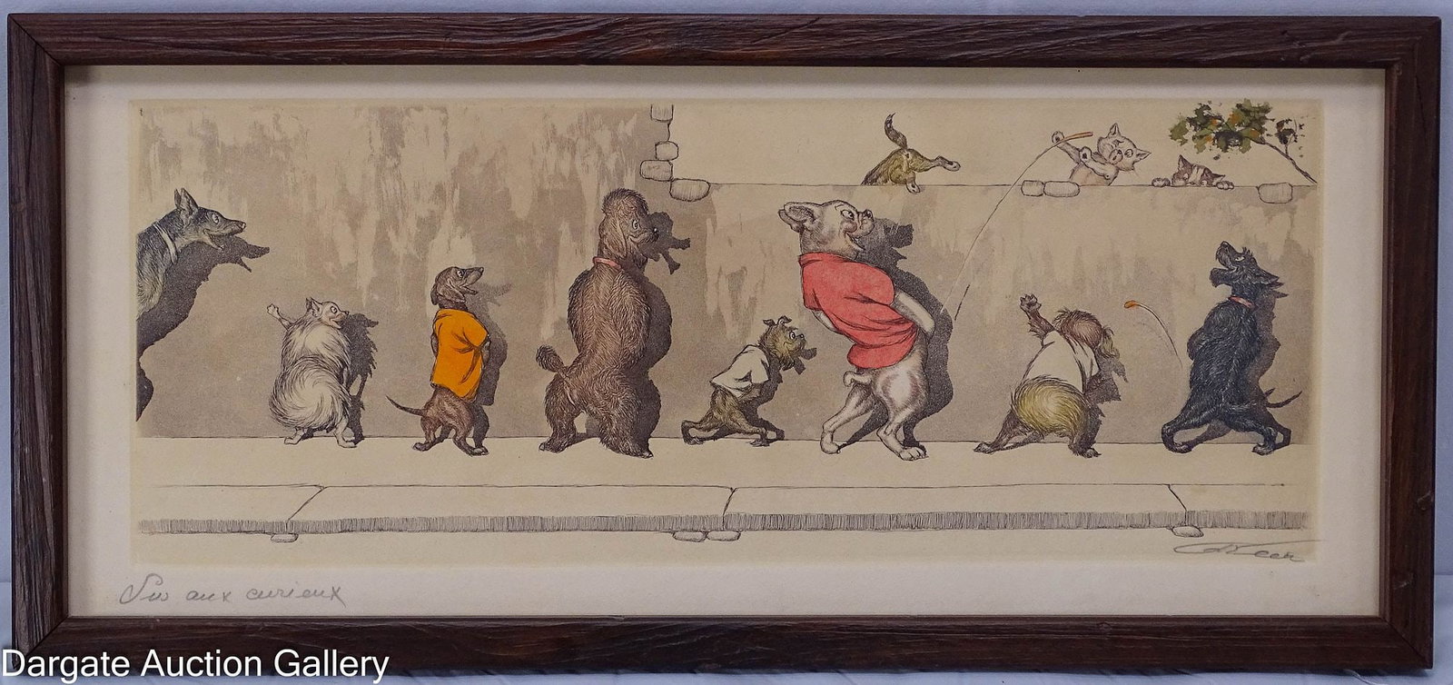 BORIS O'KLEIN THE DIRTY DOGS OF PAIRS COPPER ETCHING (1 of 5)