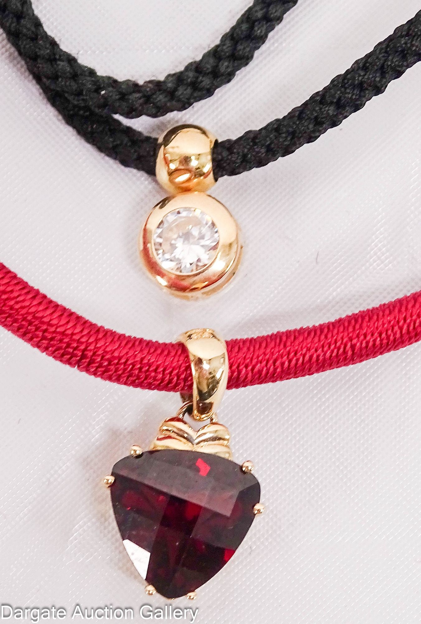 (2) 14k YELLOW GOLD AND GEMSTONE NECKLACES (1 of 5)