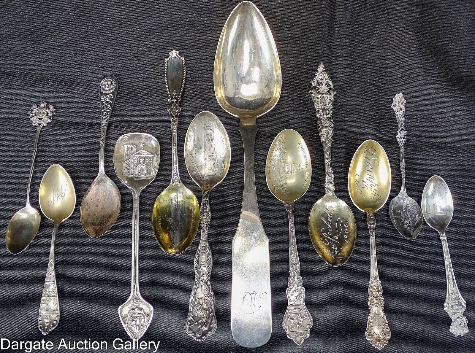 (12) ASSORTED STERLING 800 and COIN SILVER SPOONS (1 of 5)