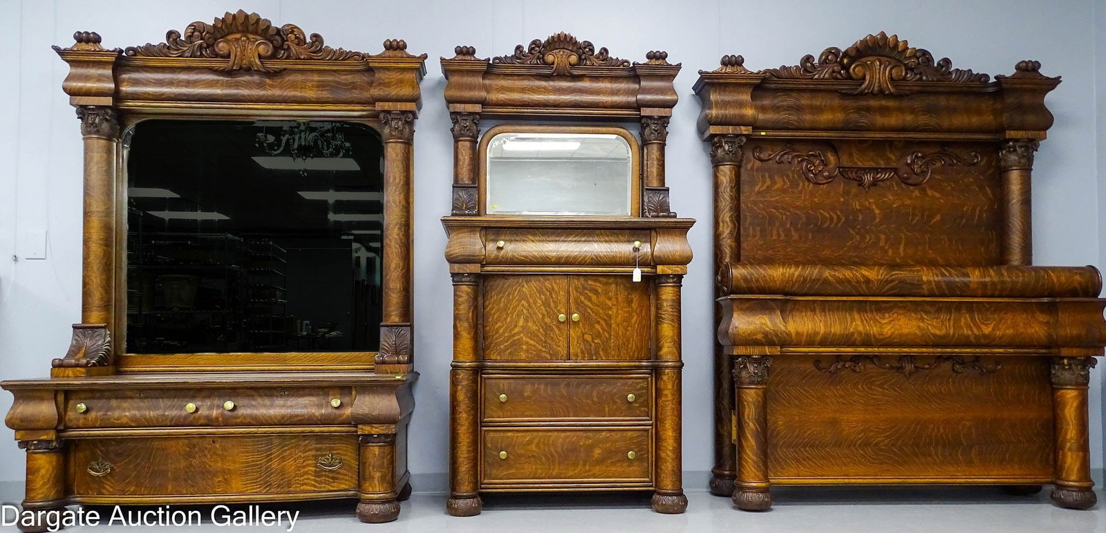 MONUMENTAL RENAISSANCE REVIVAL OAK BEDROOM SUITE (1 of 17)