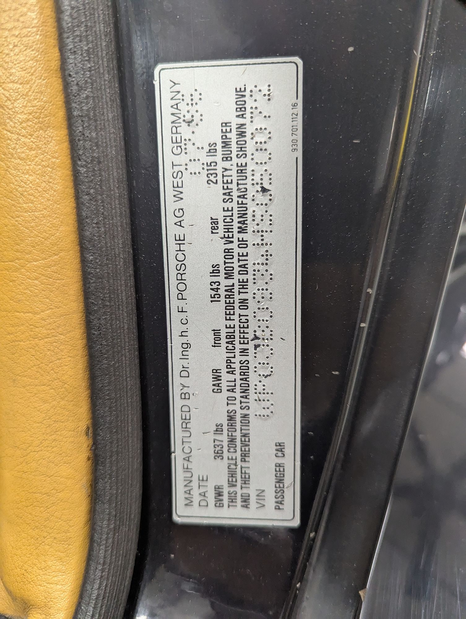 1987 PORSCHE 911 CARRERA SLANTNOSE 22k MILES - 3