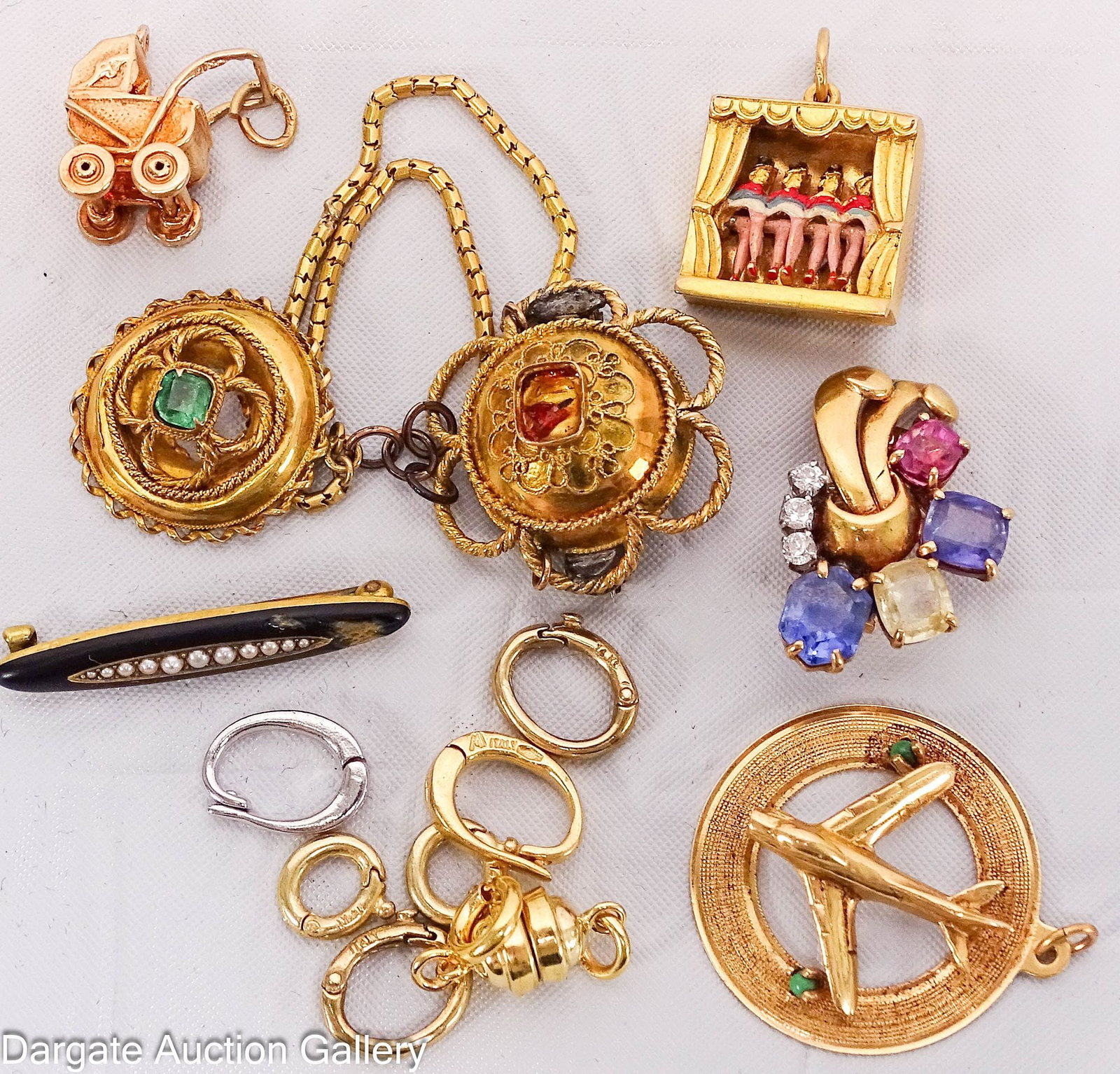 13pcs ASST 9k 14k 18k GOLD JEWELRY AND ACCESSORIES (1 of 10)