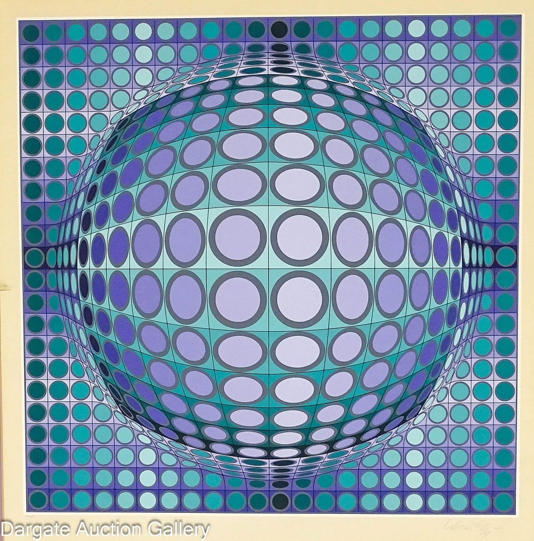 VICTOR VASARELY SIGNED SCREEN PRINT - VIVA (1 of 10)