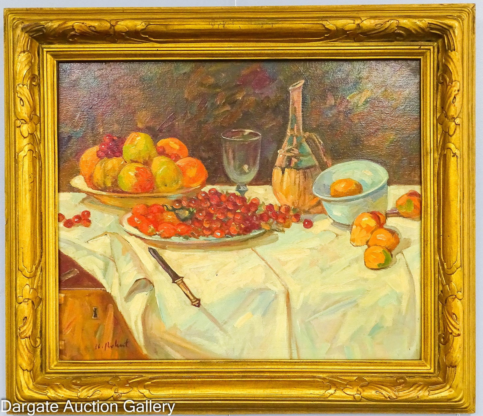 SIGNED OIL ON CANVAS STILL LIFE (1 of 8)