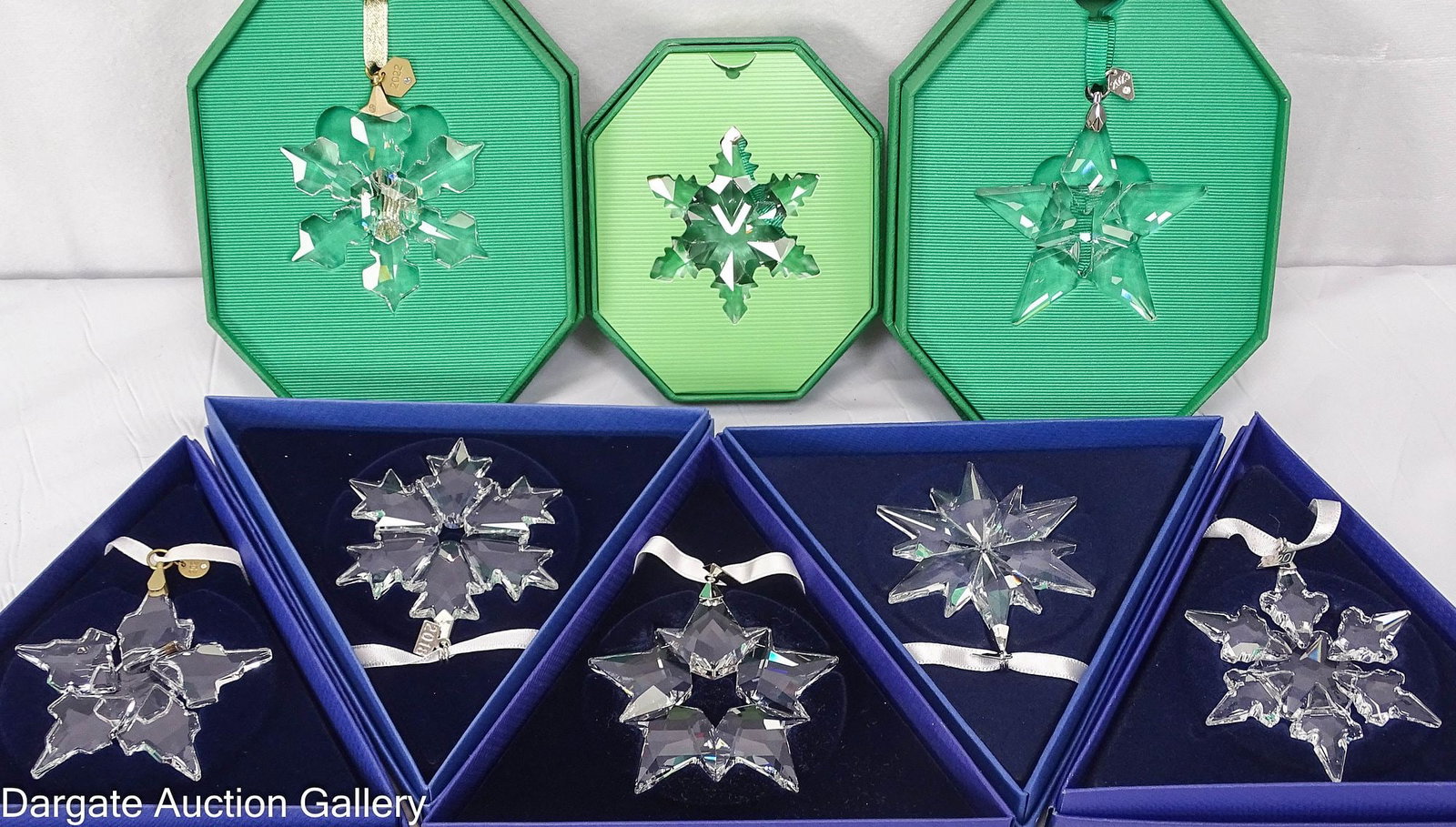 (8) ASSORTED SWAROVSKI CRYSTAL CHRISTMAS ORNAMENTS 2017-2024 (1 of 7)