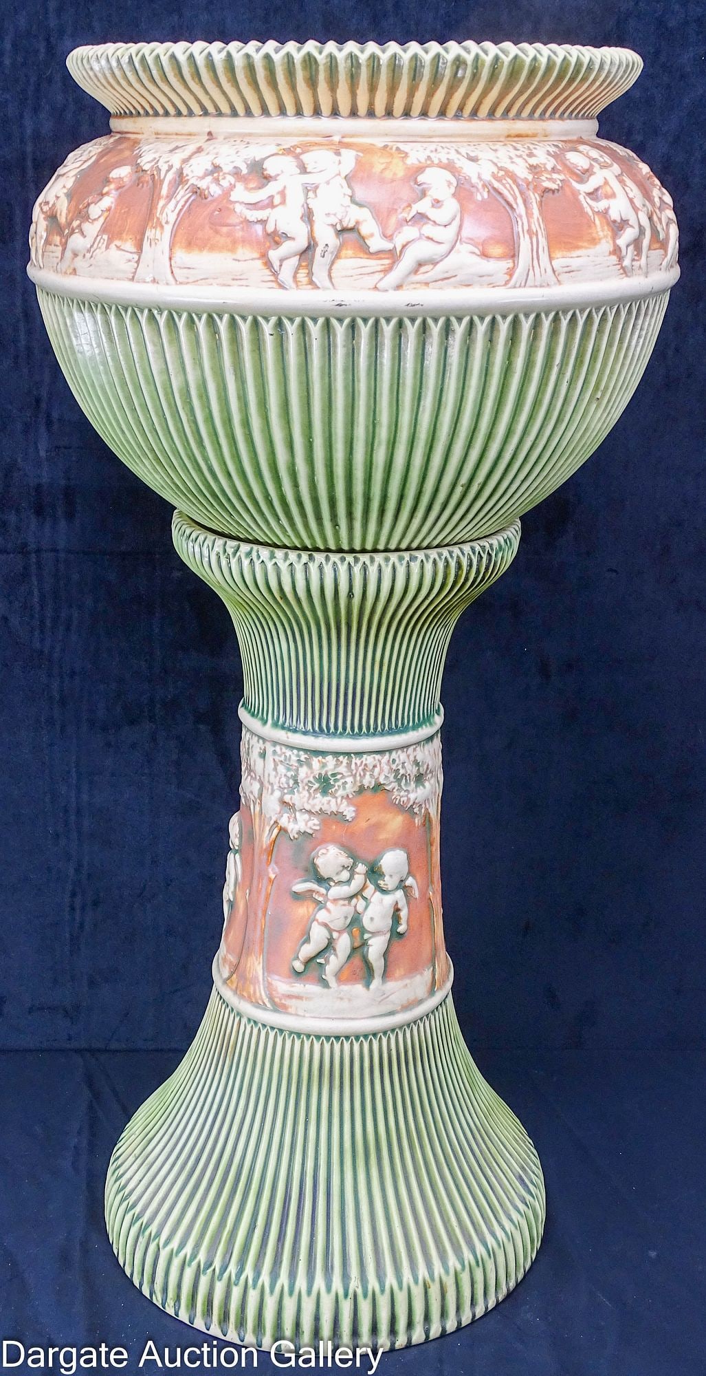 ROSEVILLE DONATELLO JARDINIERE AND PEDESTAL (1 of 9)