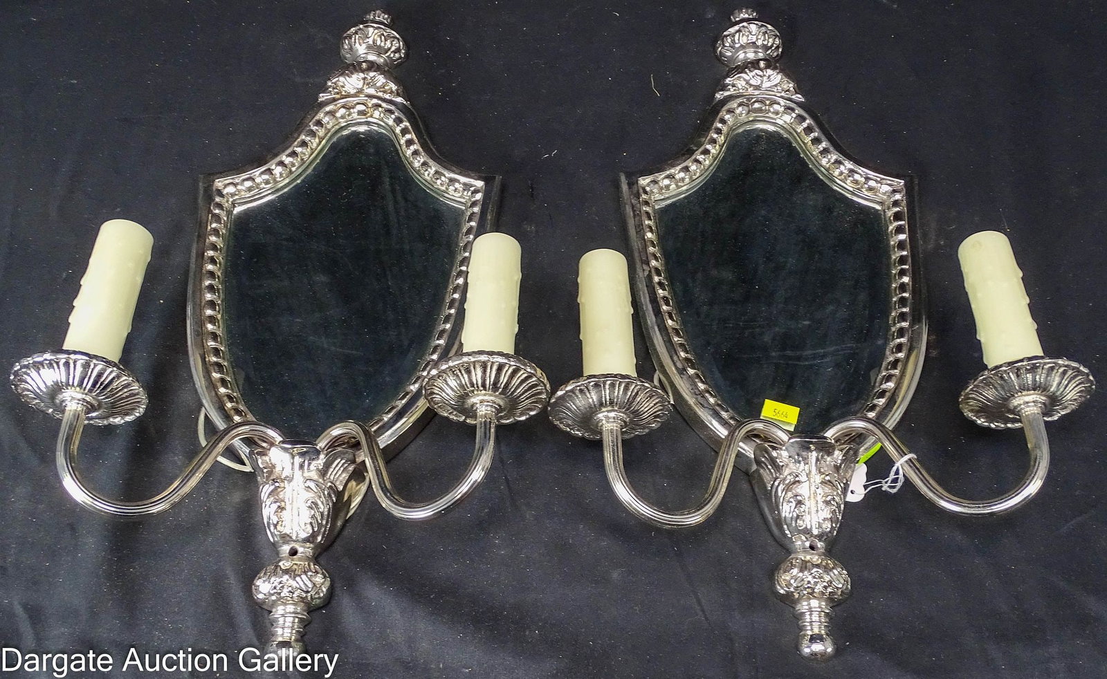 PAIR 20th CENTURY LIGHTING INC #1107 MIRRORED WALL SCONCES (1 of 5)