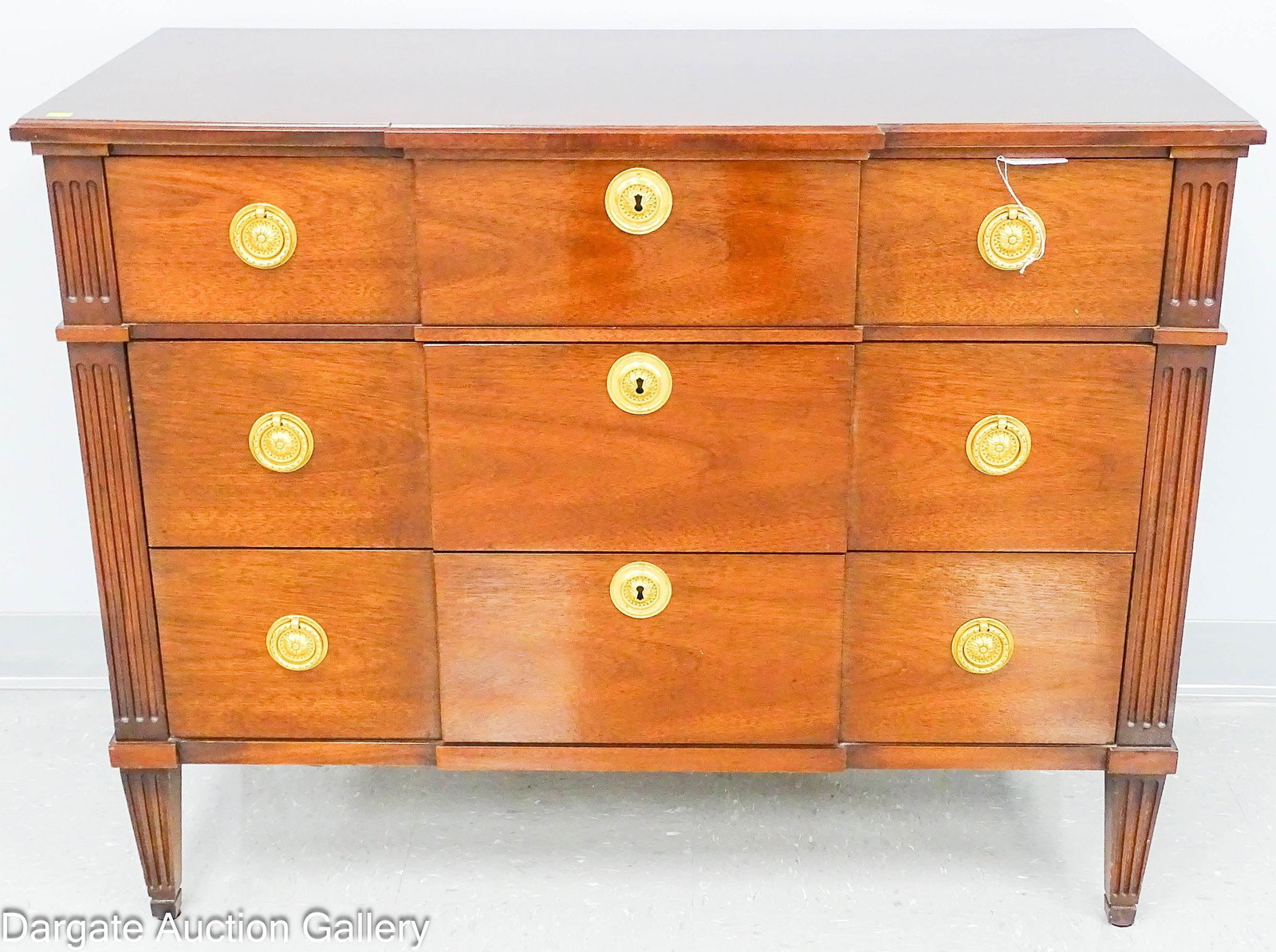 CONTEMPORARY FRENCH EMPIRE MAHOGANY CHEST OF DRAWERS (1 of 5)