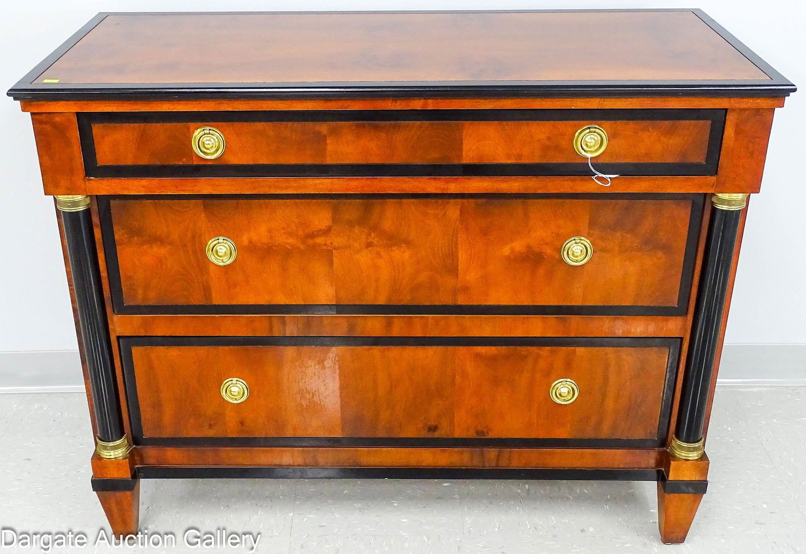 FRENCH EMPIRE 3-DRAWER MAHOGANY CHEST (1 of 7)