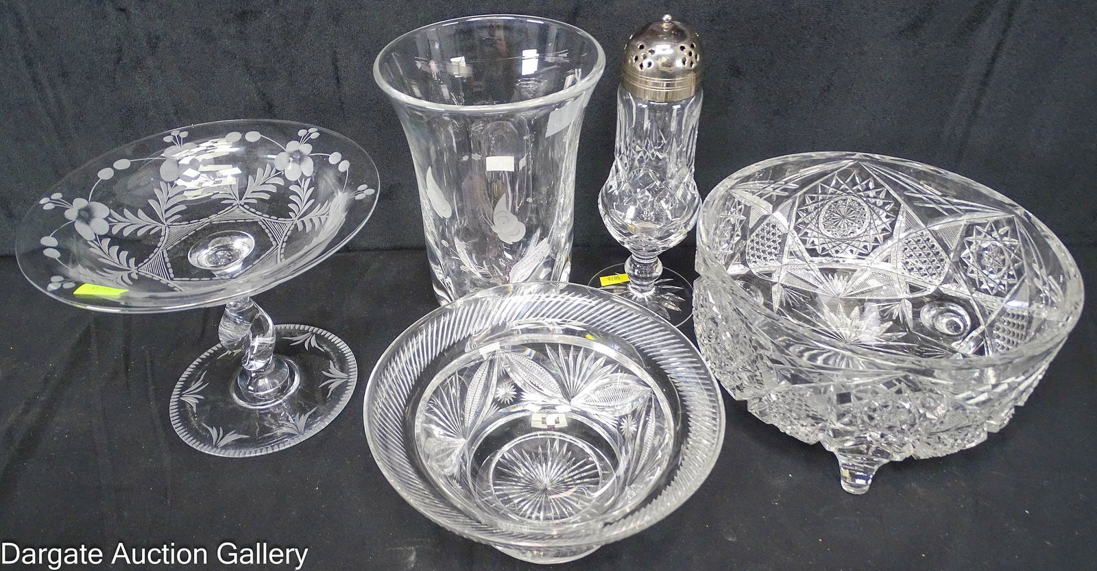 5pcs ASSORTED SIGNED CUT GLASS & CRYSTAL (1 of 15)