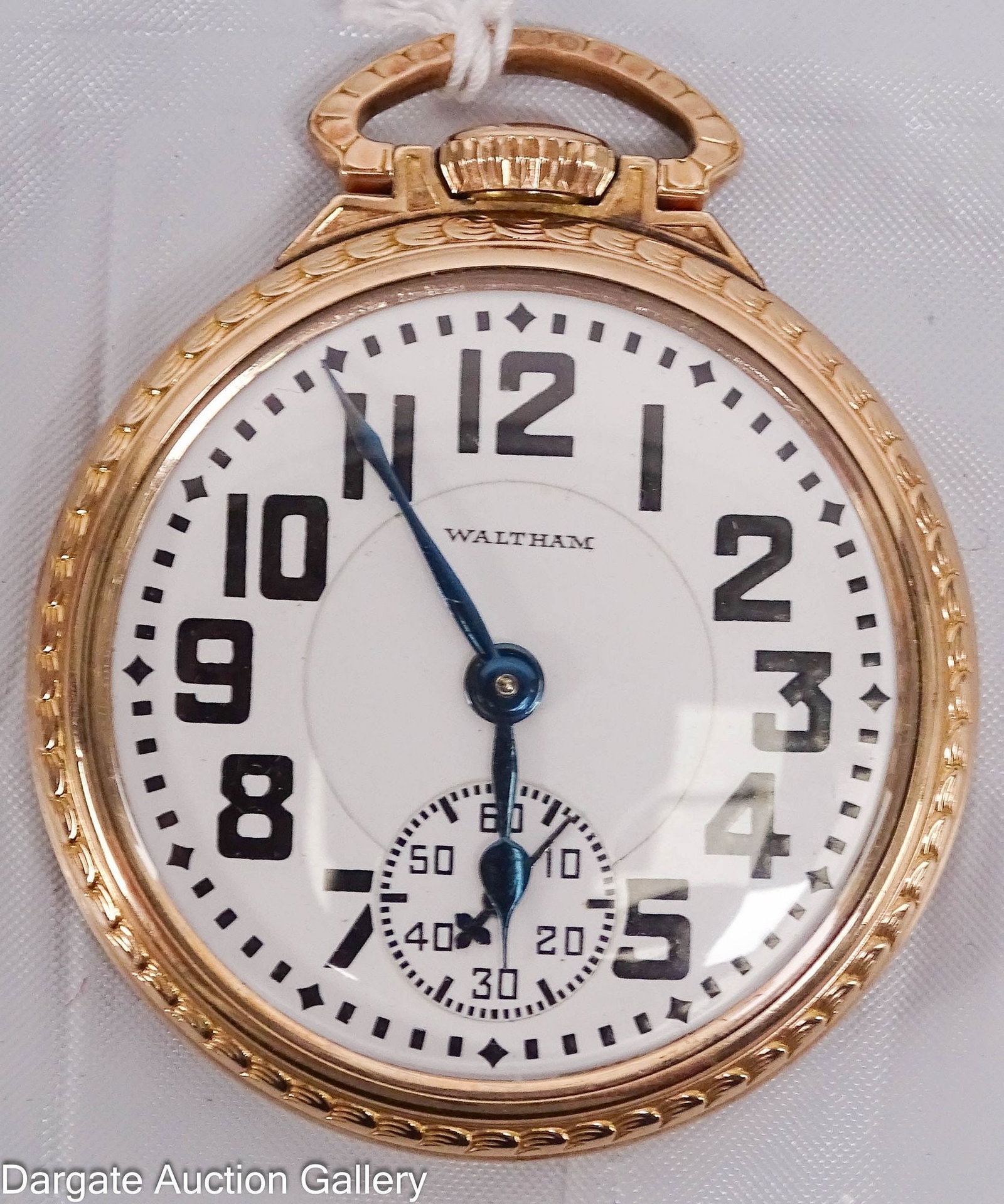 WALTHAM CRESCENT STREET 21J 10k GOLD FILLED POCKET WATCH RR GRADE: Railroad grade, 21j, size 16s, mechanical movement, model: 1908, Year: 1928; Grade: Crescent St; Serial No 26613018; Waltham Wadsworth case - 10k gold filled PAT 2.28.28 Serial No 8458415; Condition -
