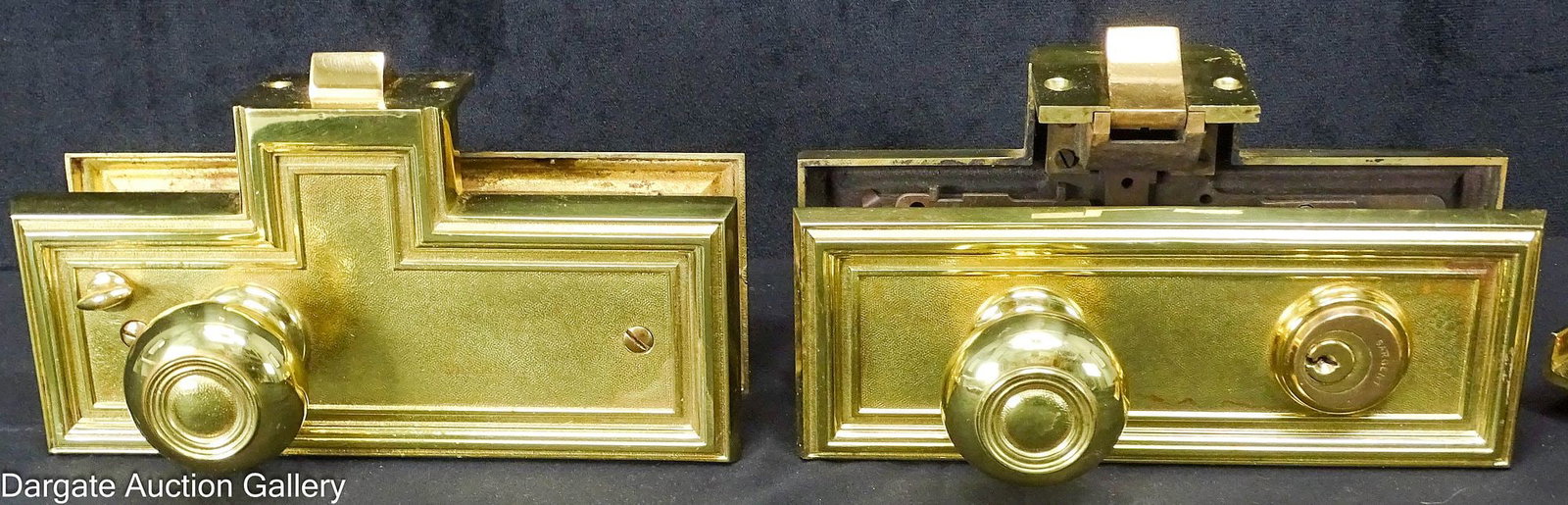 SARGENT AND COMPANY SOLID BRASS DOOR KNOBS TWO PAIRS (1 of 6)