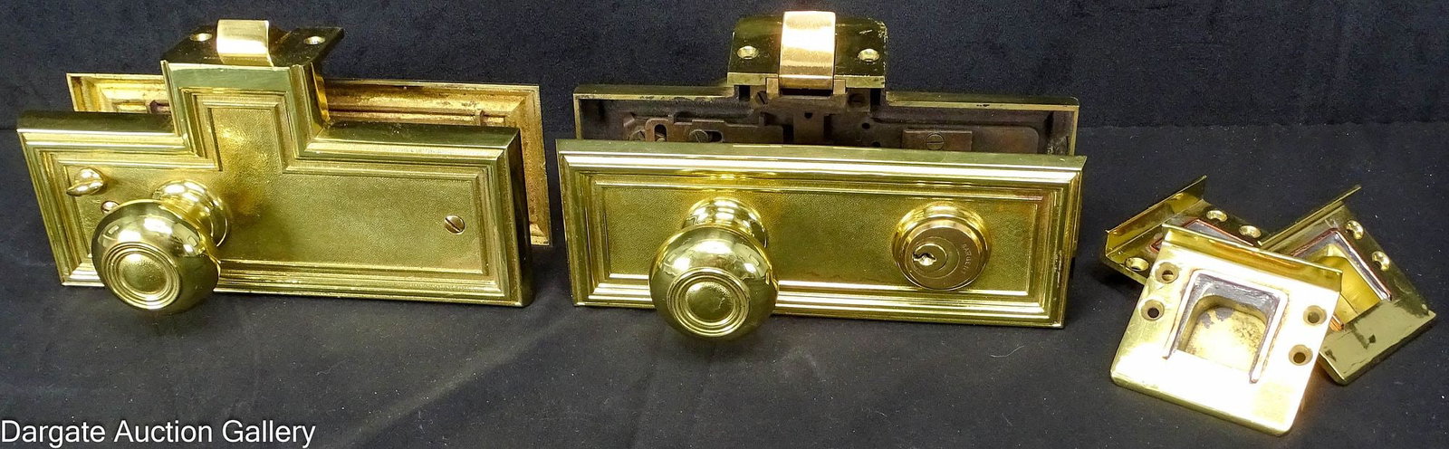 SARGENT AND COMPANY SOLID BRASS DOOR KNOBS TWO PAIRS - 2