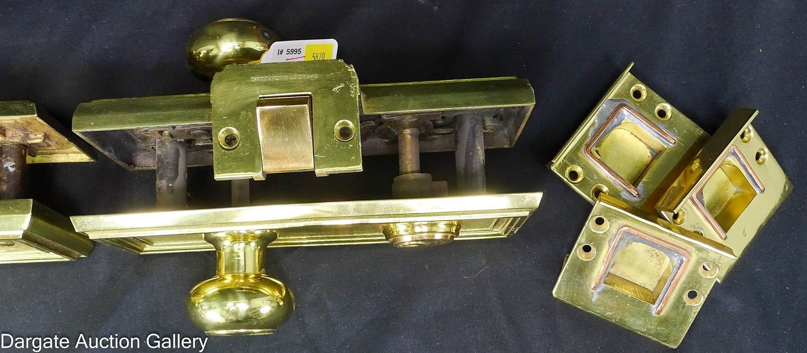 SARGENT AND COMPANY SOLID BRASS DOOR KNOBS TWO PAIRS - 3