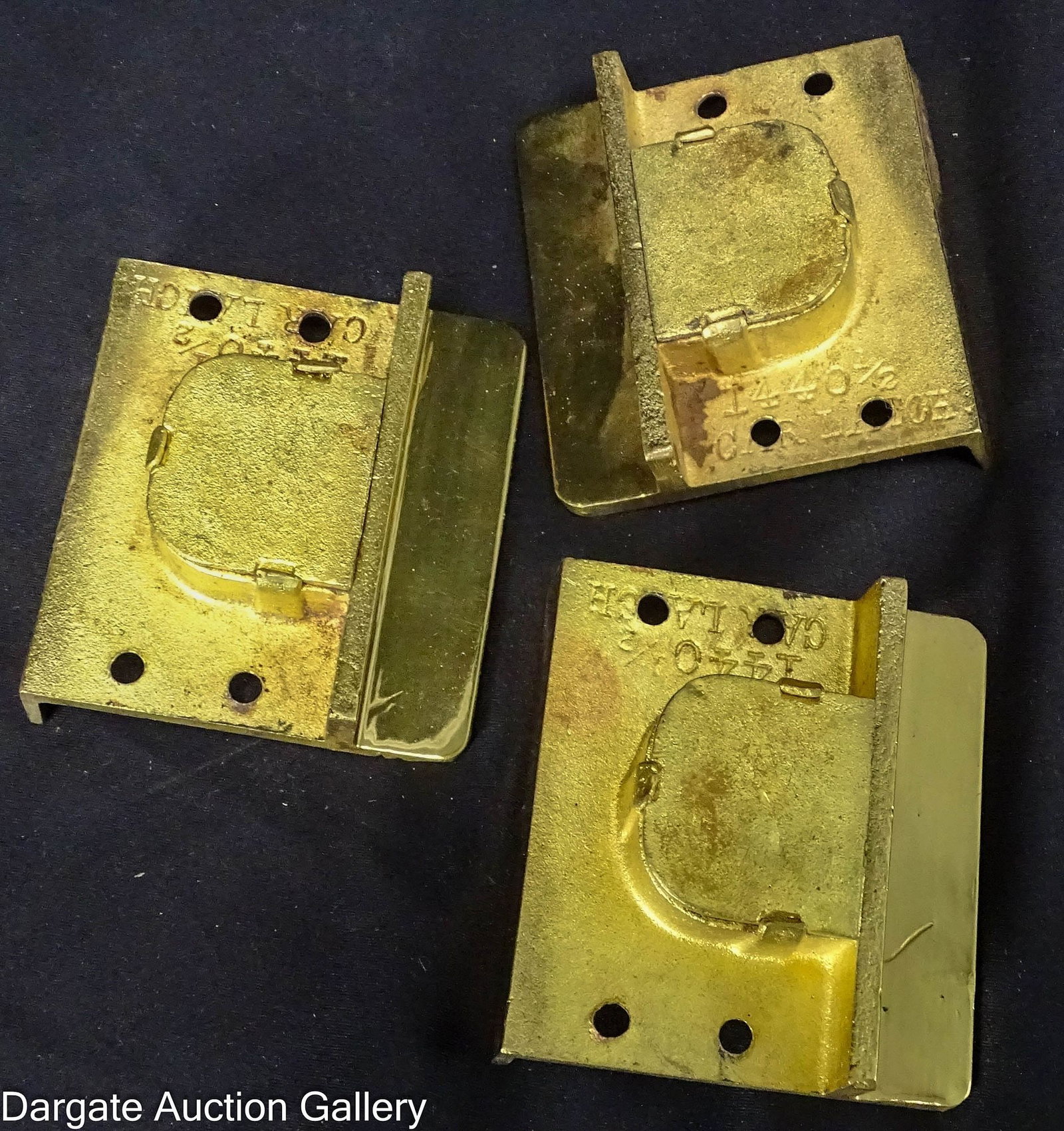 SARGENT AND COMPANY SOLID BRASS DOOR KNOBS TWO PAIRS - 6