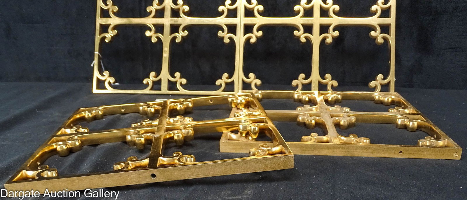 (4) HEAVY BRASS ARCHITECTURAL ELEMENTS - 3