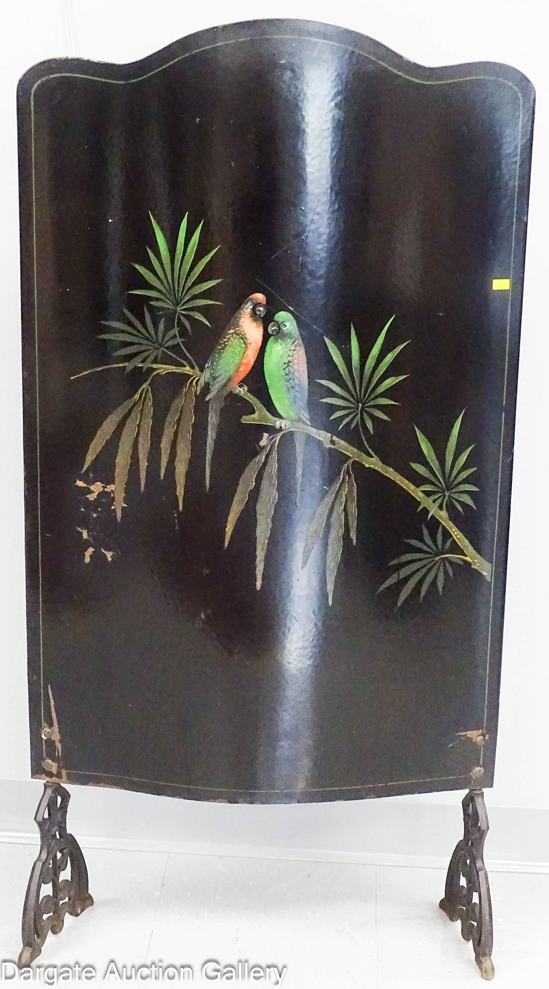 VICTORIAN CURVED TIN FIREPLACE SCREEN (1 of 8)