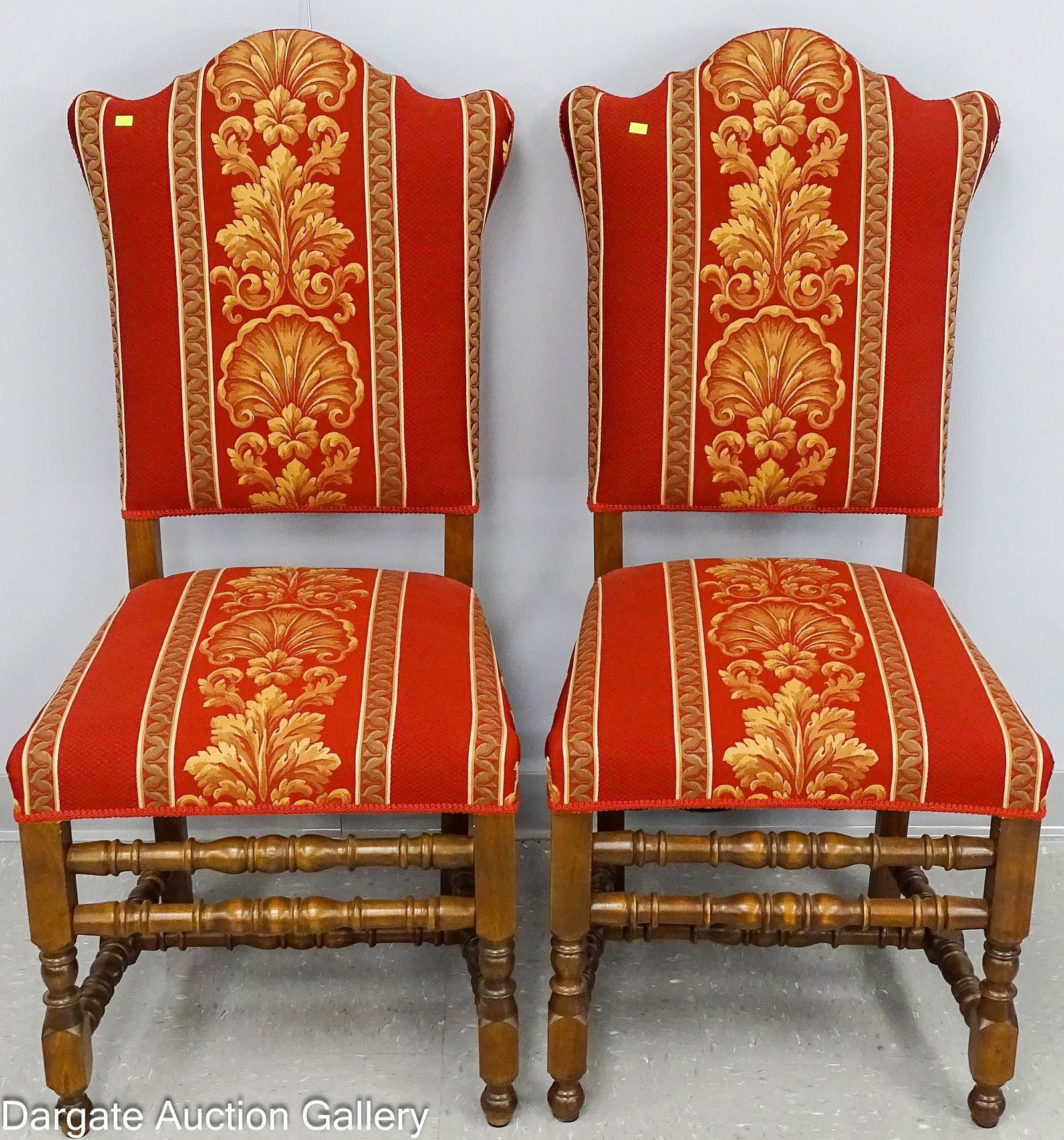 PAIR LOUIS XIII STYLE WALNUT CHAIRS (1 of 6)
