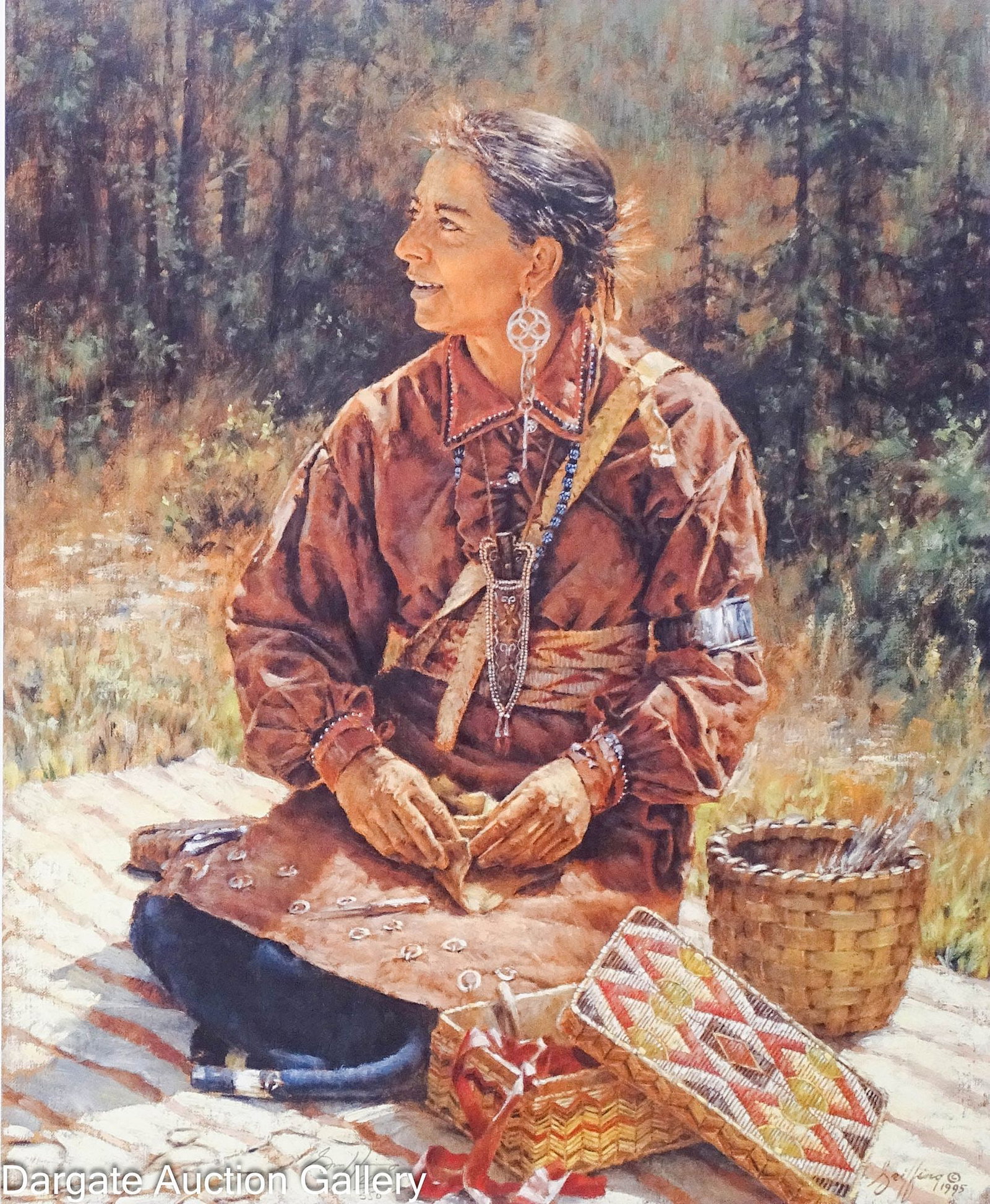 ROBERT GRIFFING LITHOGRAPH - SHE WORKS WITH QUILLS (1 of 10)